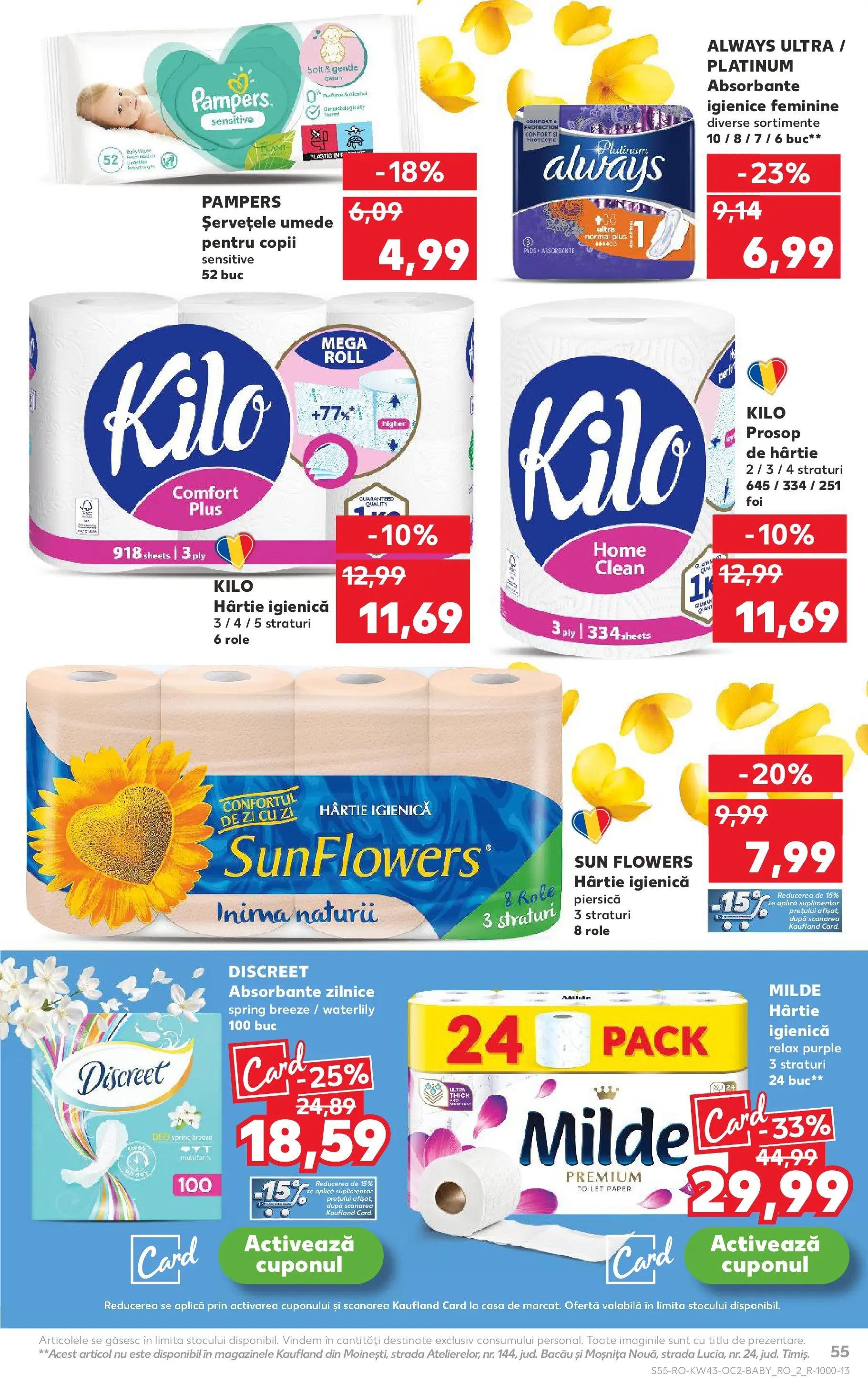 Catalog Kaufland 22 - 27 Octombrie 2025 | Pagina 55 | Produse: Pomelo, Role, Șervețele umede, Absorbante