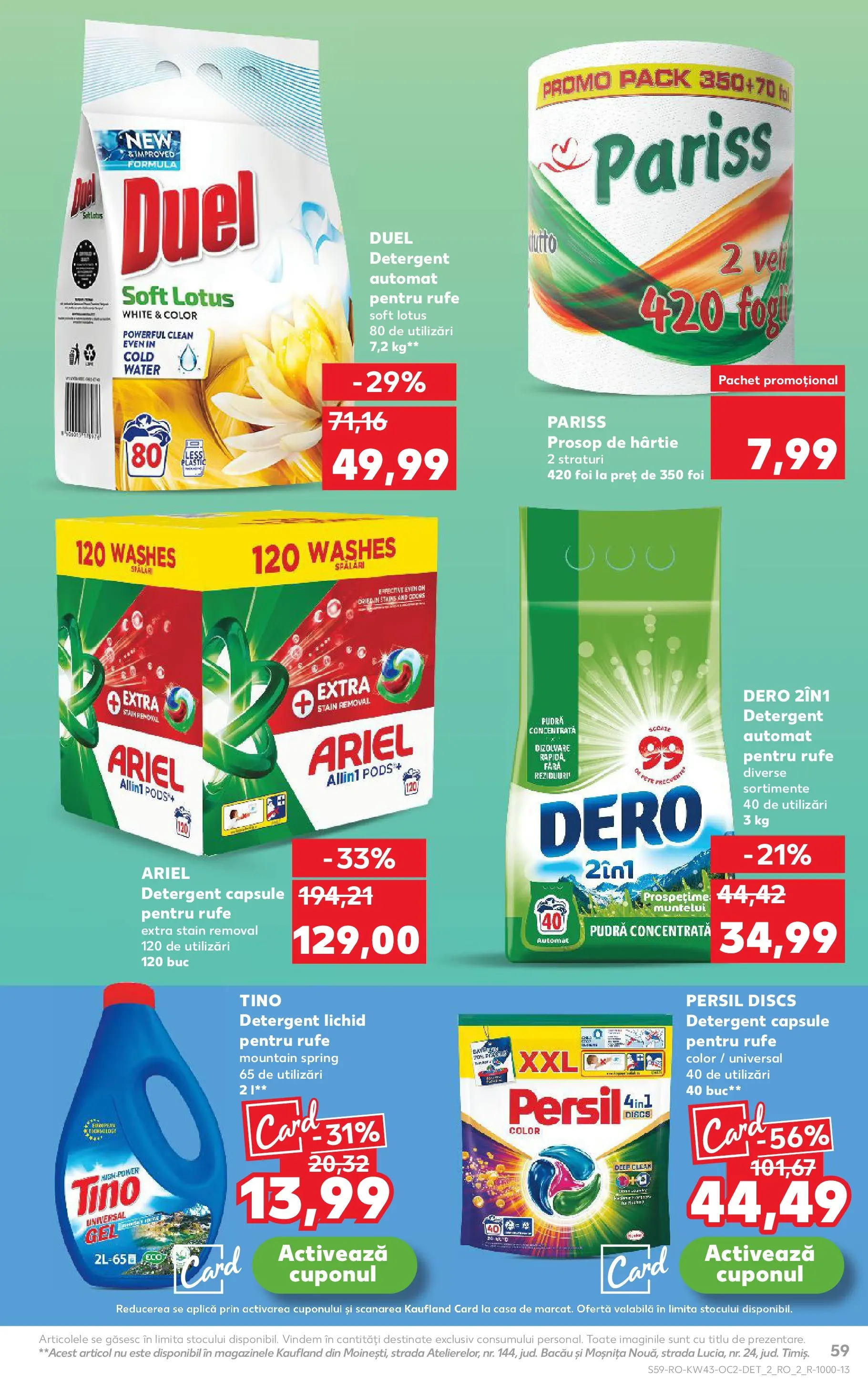 Catalog Kaufland 22 - 27 Octombrie 2025 | Pagina 59 | Produse: Pomelo, Kedi Ödül Oyuncakları, Pudră, Detergent