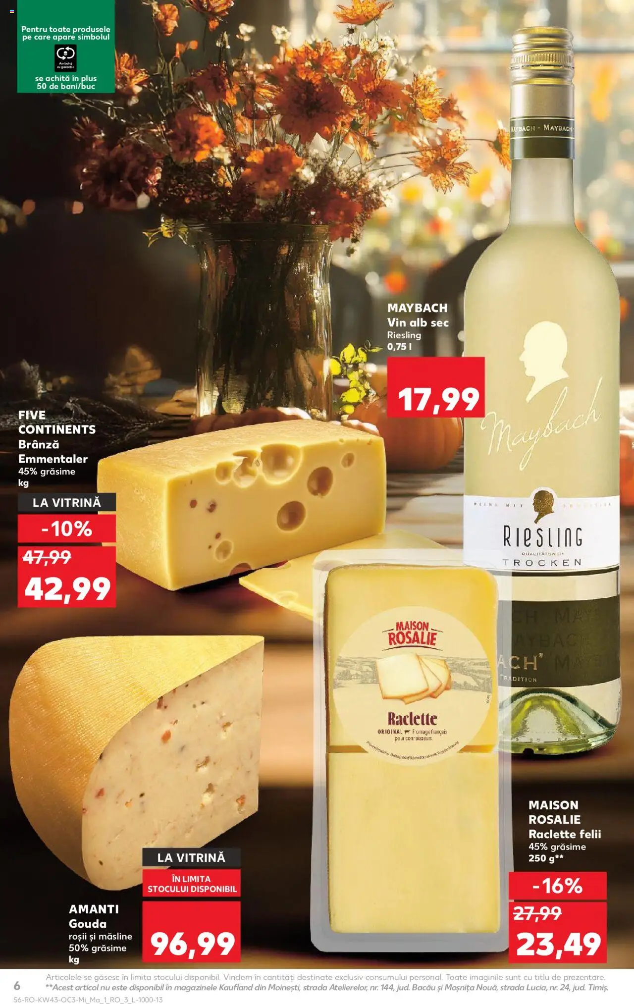 Catalog Kaufland 22 - 27 Octombrie 2025 | Pagina 6 | Produse: Brânză, Vin, Roșii, Gouda