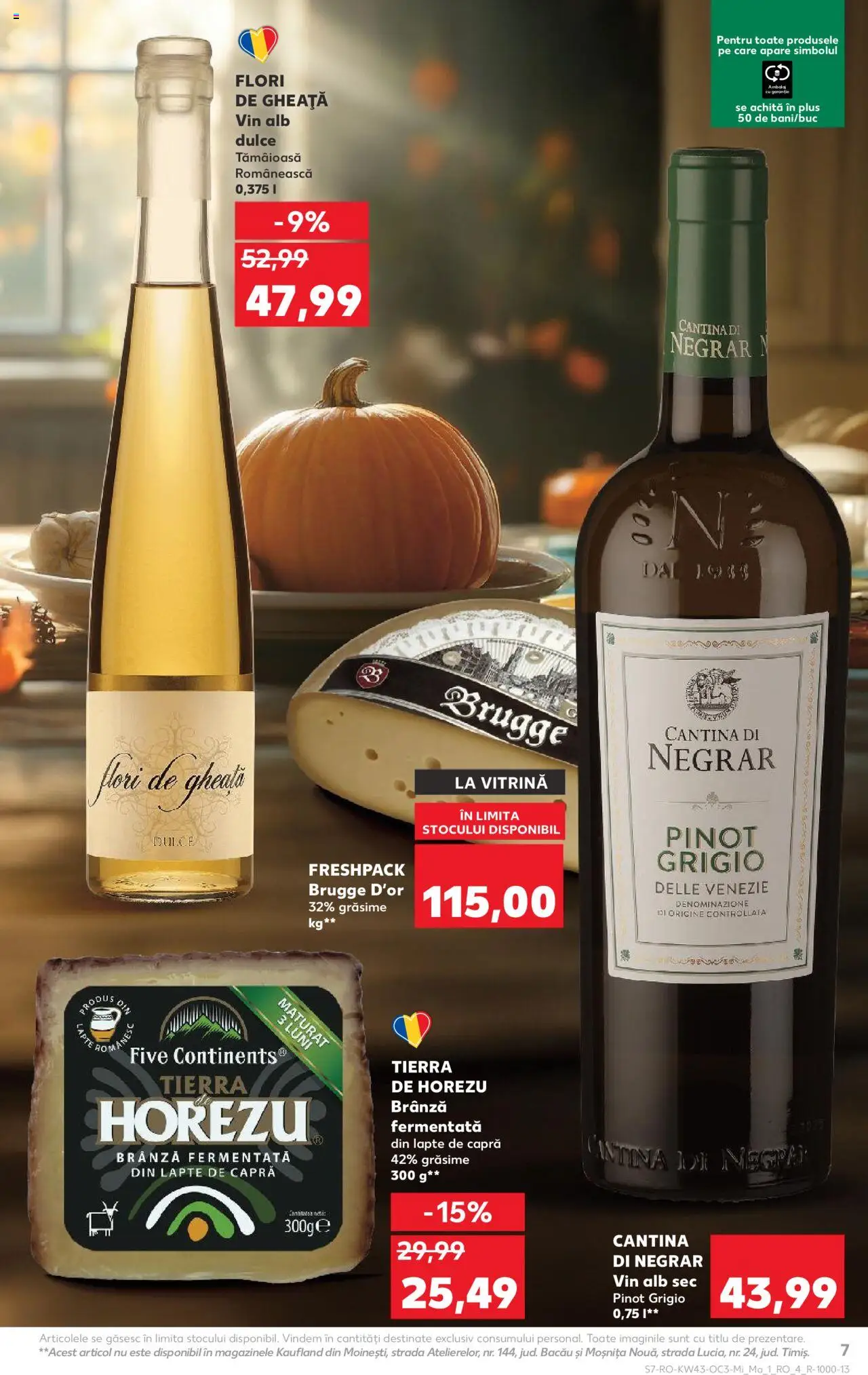Catalog Kaufland 22 - 27 Octombrie 2025 | Pagina 7 | Produse: Vitrină, Lapte, Brânză, Vin