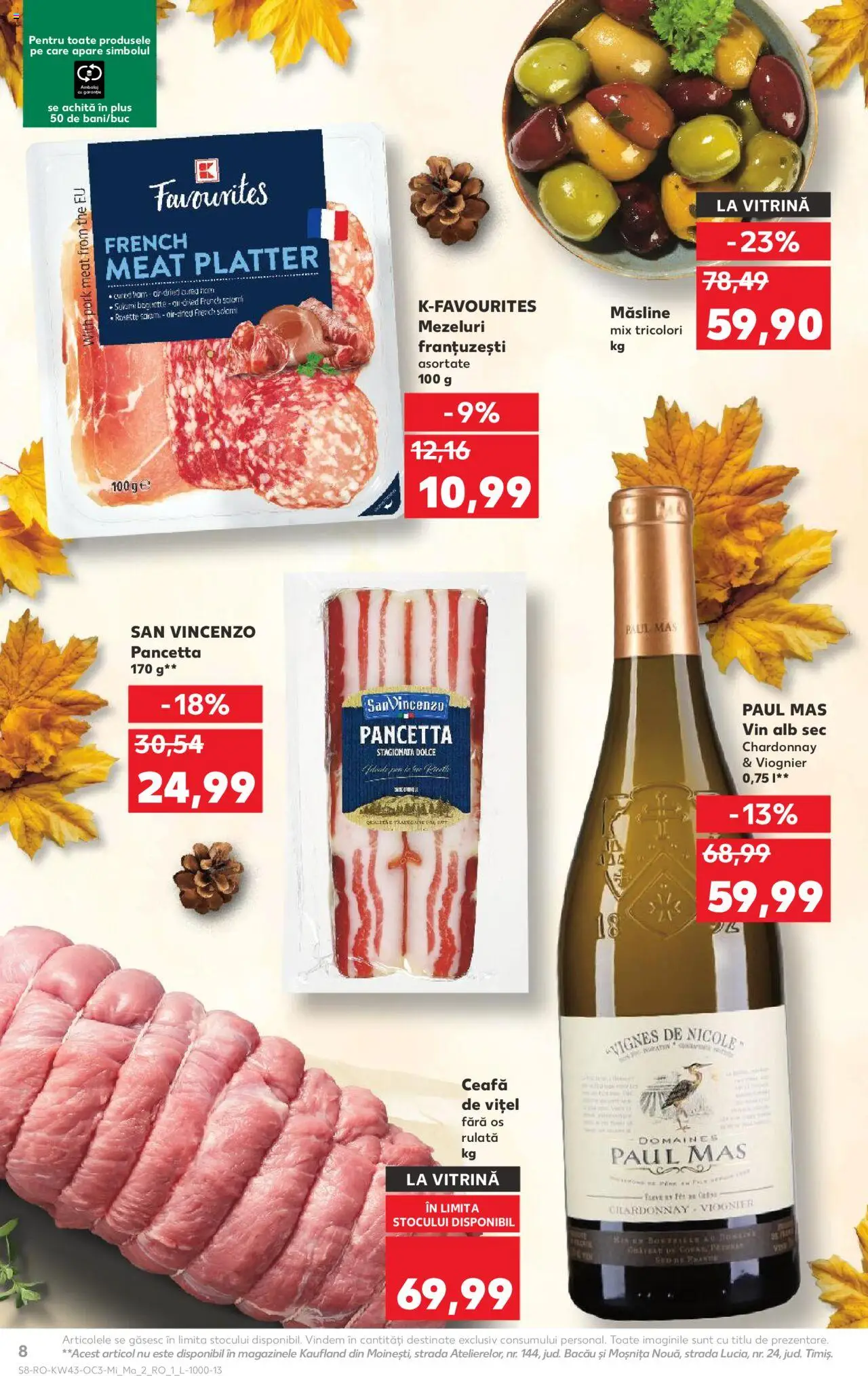 Catalog Kaufland 22 - 27 Octombrie 2025 | Pagina 8 | Produse: Vitrină, Măsline, Vin