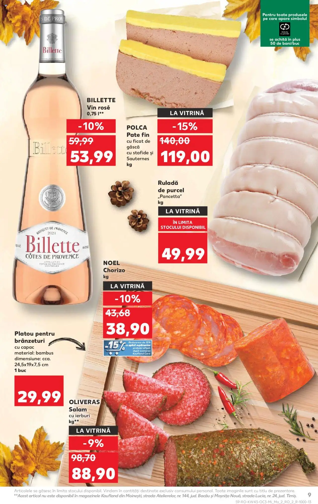 Catalog Kaufland 22 - 27 Octombrie 2025 | Pagina 9 | Produse: Pate, Vitrină, Salam, Vin