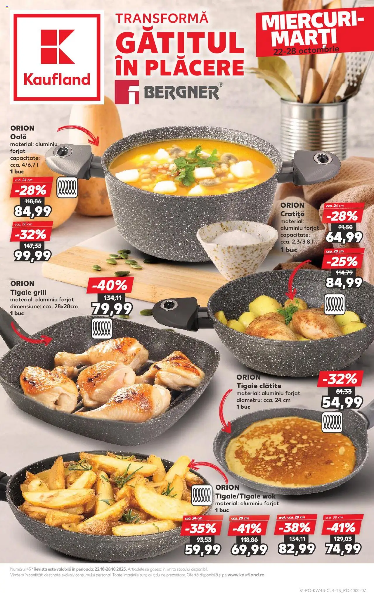 Catalog Kaufland 22 - 27 Octombrie 2025 | Pagina 1 | Produse: Tigaie, Cratiță, Grill, Clătite