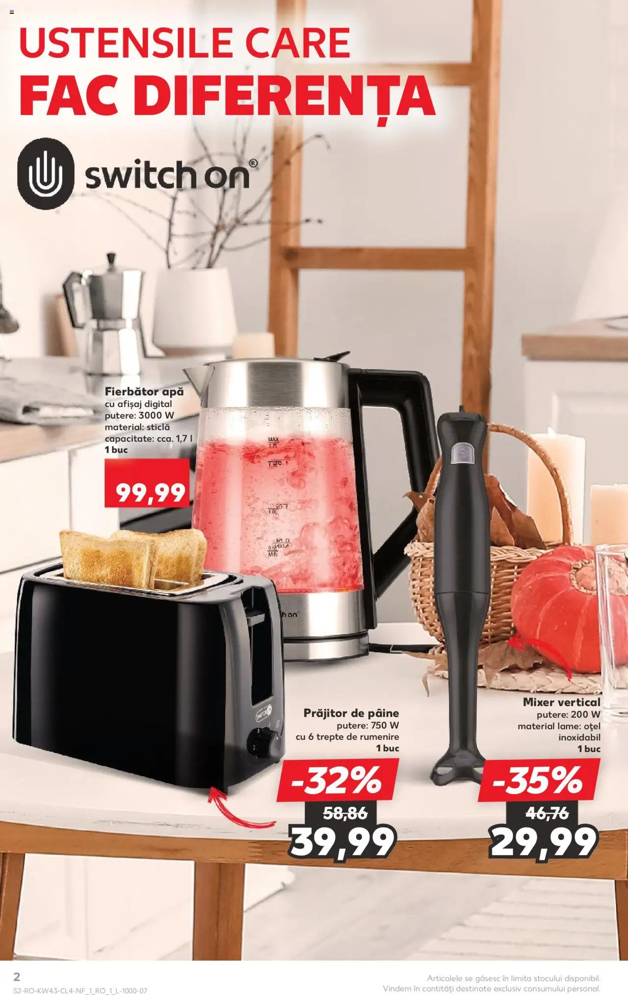 Catalog Kaufland 22 - 27 Octombrie 2025 | Pagina 2 | Produse: Blender, Toaster, Pâine, Apă
