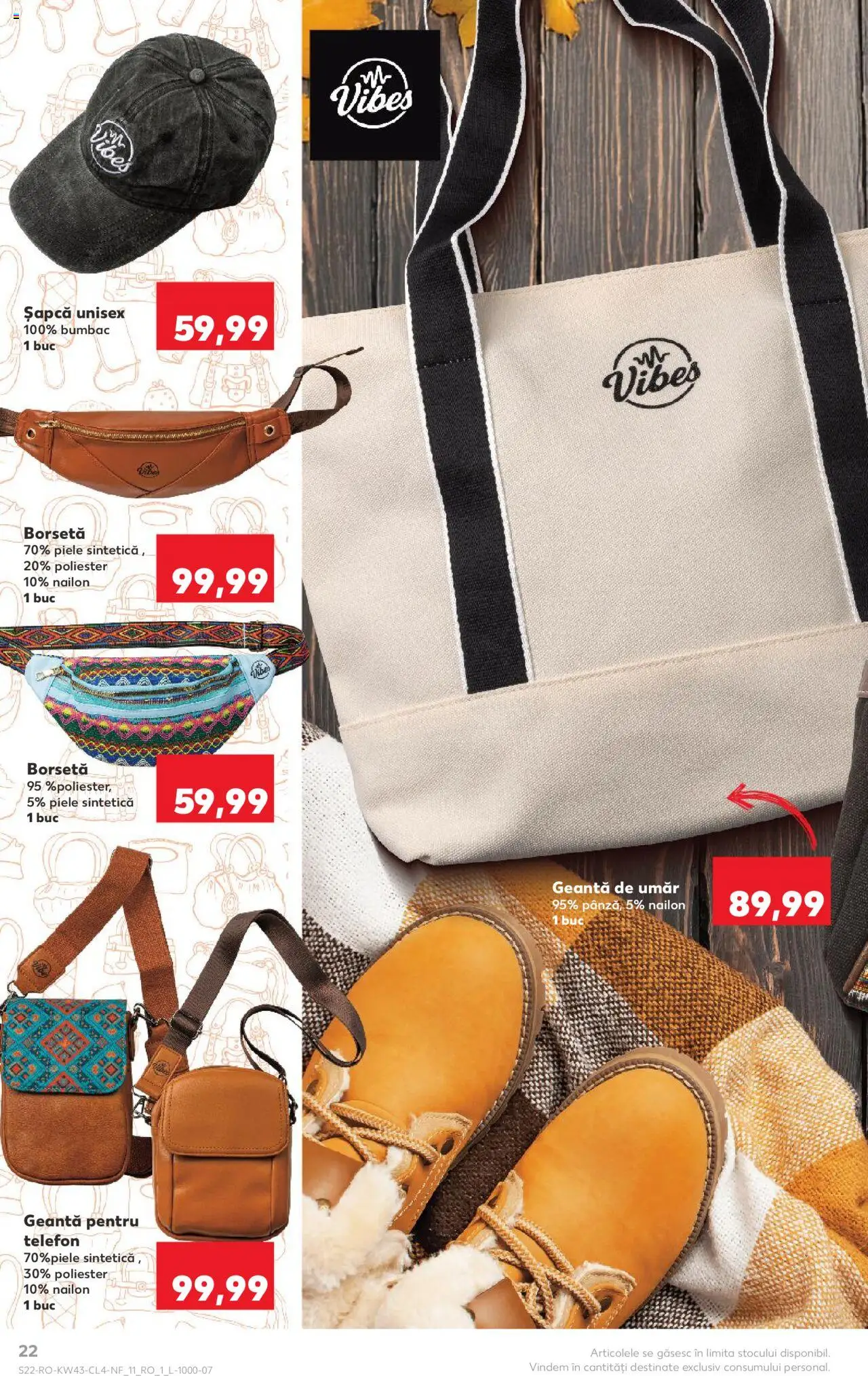 Catalog Kaufland 22 - 27 Octombrie 2025 | Pagina 22 | Produse: Șapcă, Telefon, Geantă