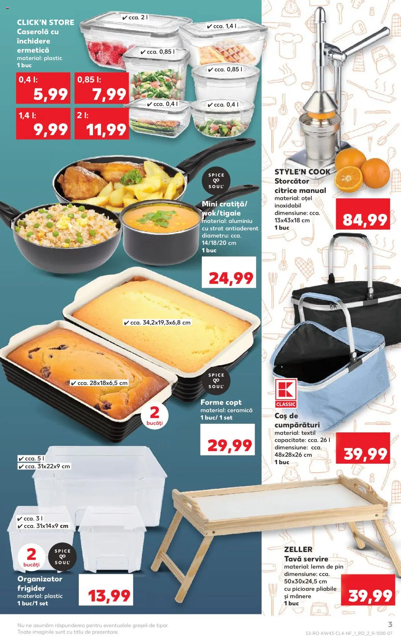 Catalog Kaufland 22 - 27 Octombrie 2025 | Pagina 3 | Produse: Frigider, Storcător, Coș