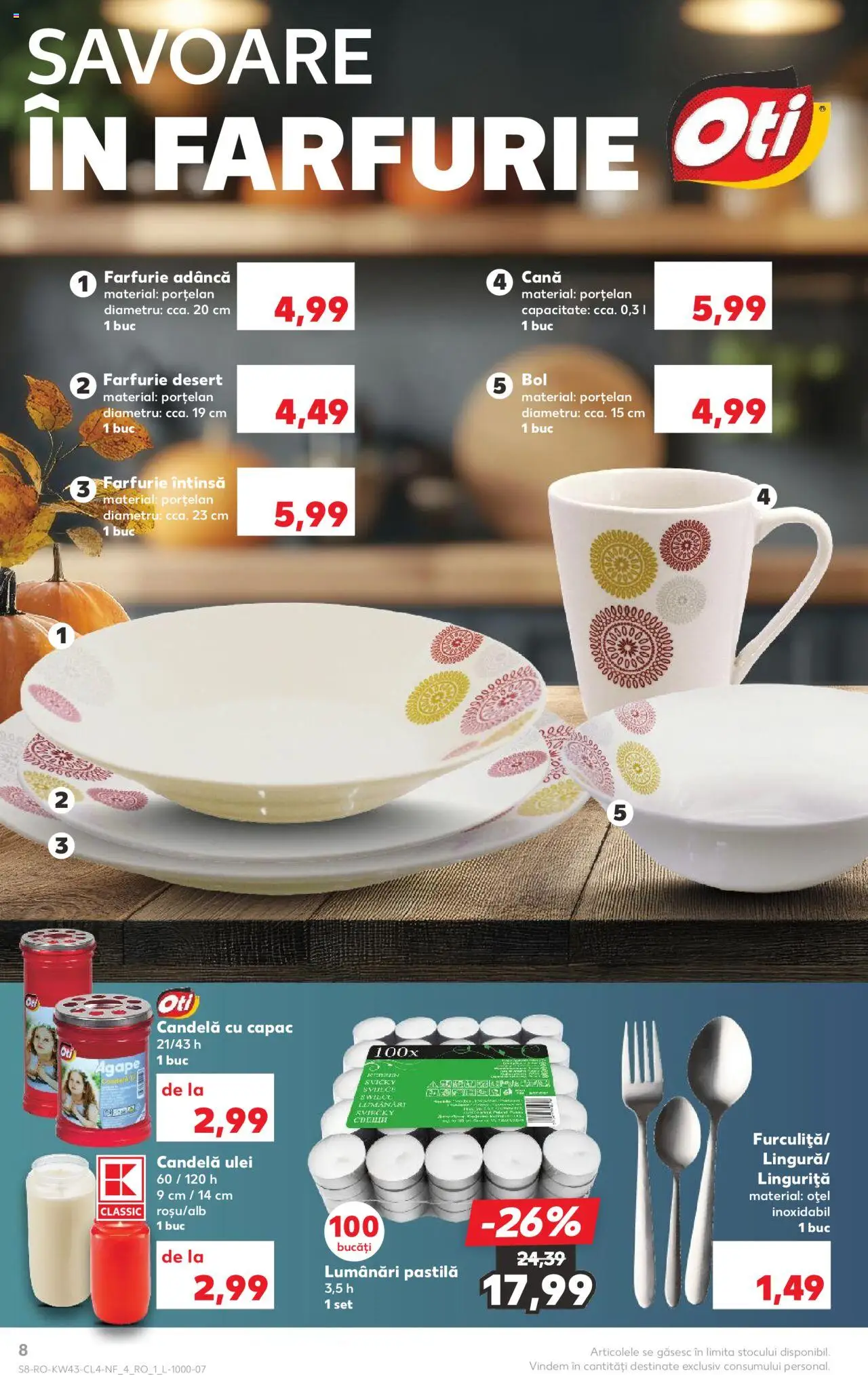 Catalog Kaufland 22 - 27 Octombrie 2025 | Pagina 8 | Produse: Bol, Farfurie, Ulei