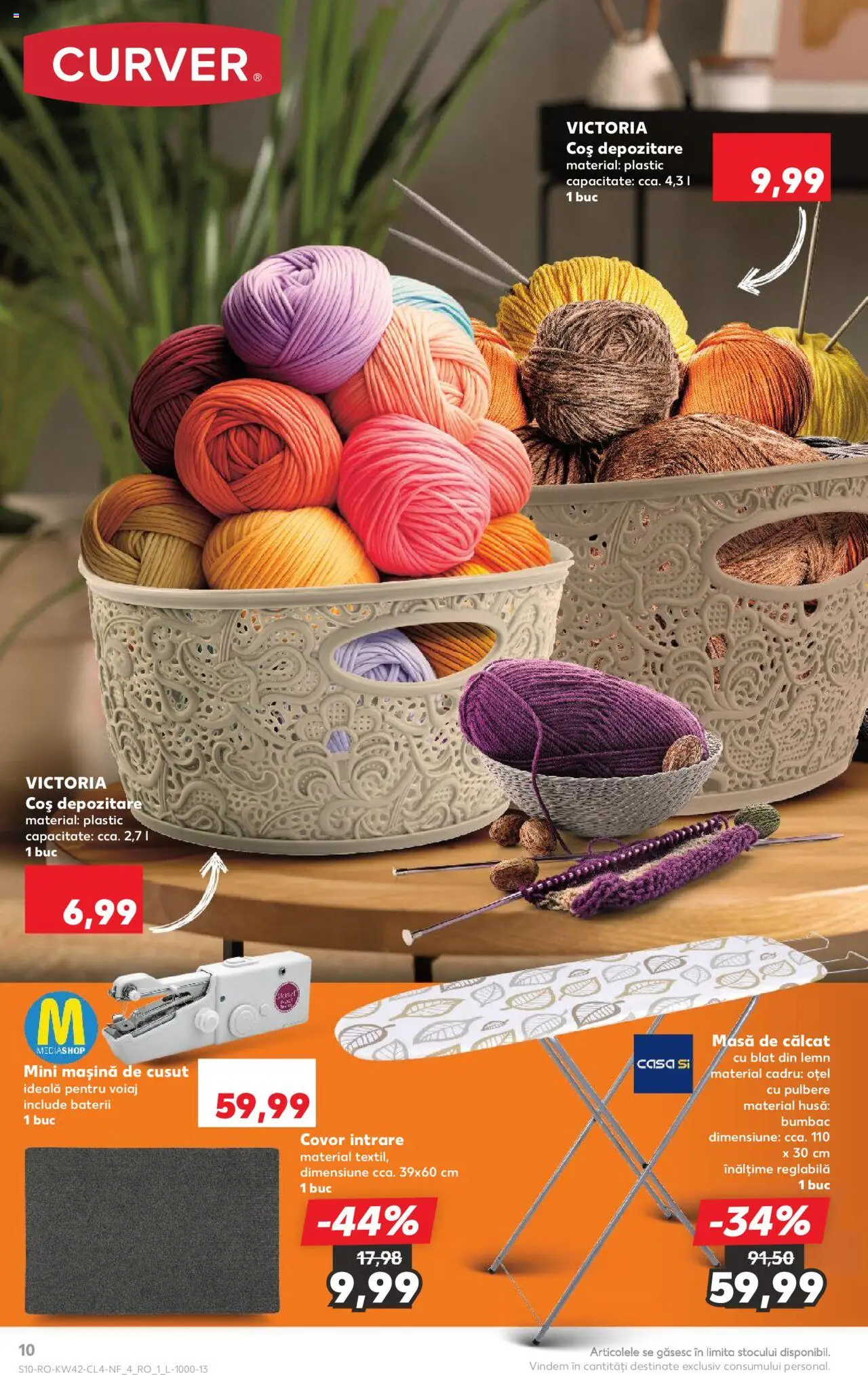 Catalog Kaufland 15 - 20 Octombrie 2025 | Pagina 10 | Produse: Mașină De Cusut, Coș, Masă, Baterii