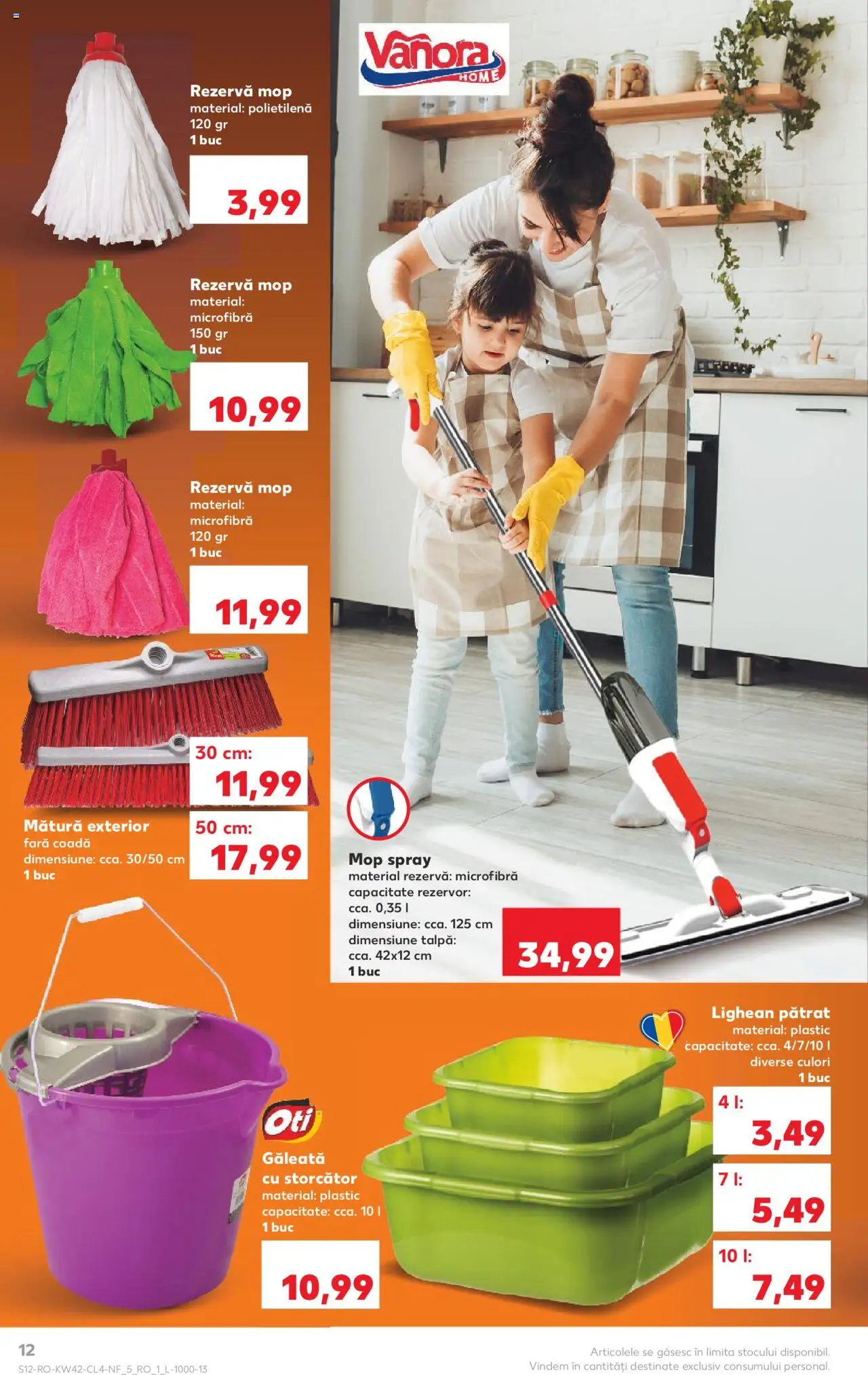 Catalog Kaufland 15 - 20 Octombrie 2025 | Pagina 12 | Produse: Storcător, Mop, Mătură