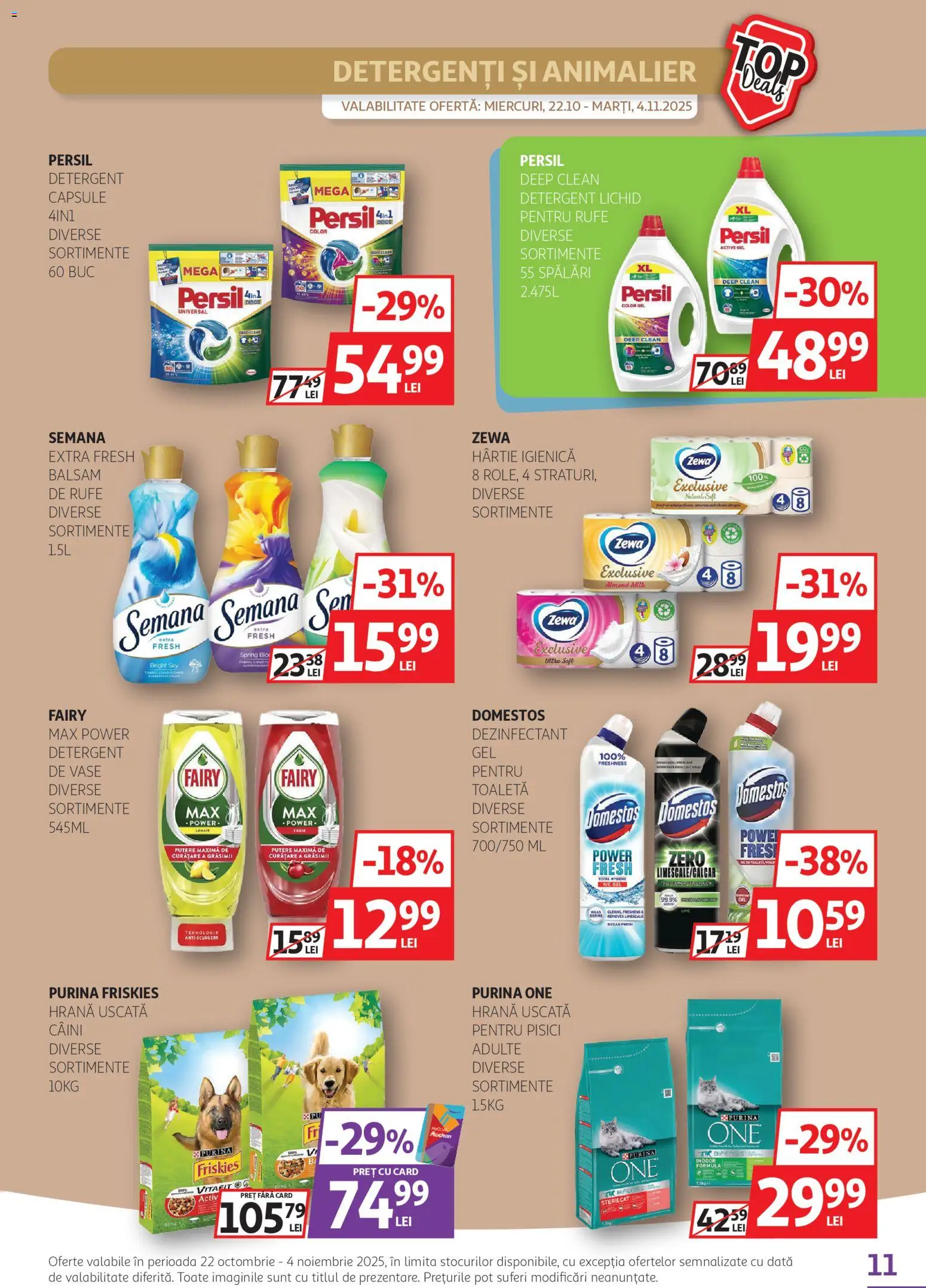 Catalog Auchan 22 Octombrie - 3 Noiembrie 2025 | Pagina 11 | Produse: Pomelo, Detergent de vase, Toaletă, Balsam