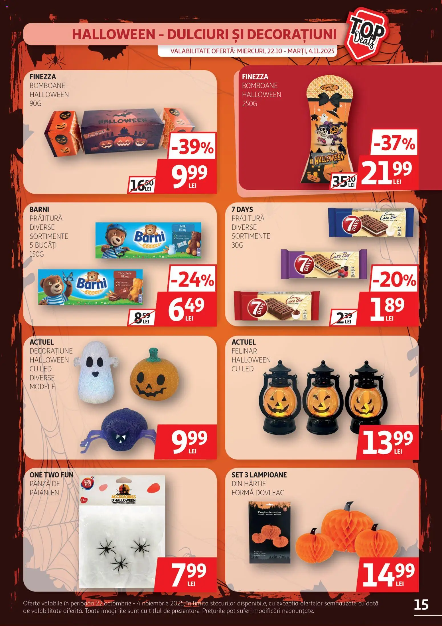 Catalog Auchan 22 Octombrie - 3 Noiembrie 2025 | Pagina 15 | Produse: Dovleac, Babak, Felinar, Prăjitură