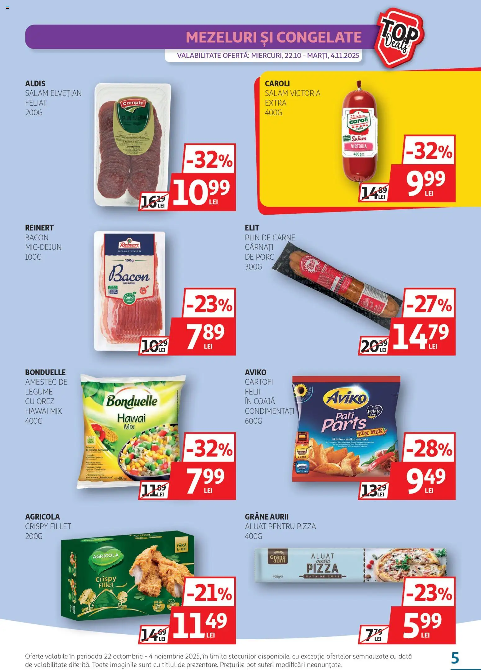 Catalog Auchan 22 Octombrie - 3 Noiembrie 2025 | Pagina 5 | Produse: Bacon, Orez, Cartofi, Legume
