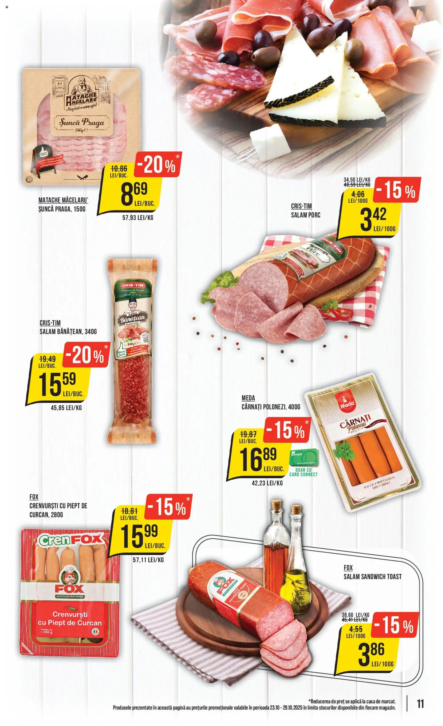 Catalog Mega Image 23 - 28 Octombrie 2025 | Pagina 11 | Produse: Crenvurști, Salam, Șuncă, Cârnați