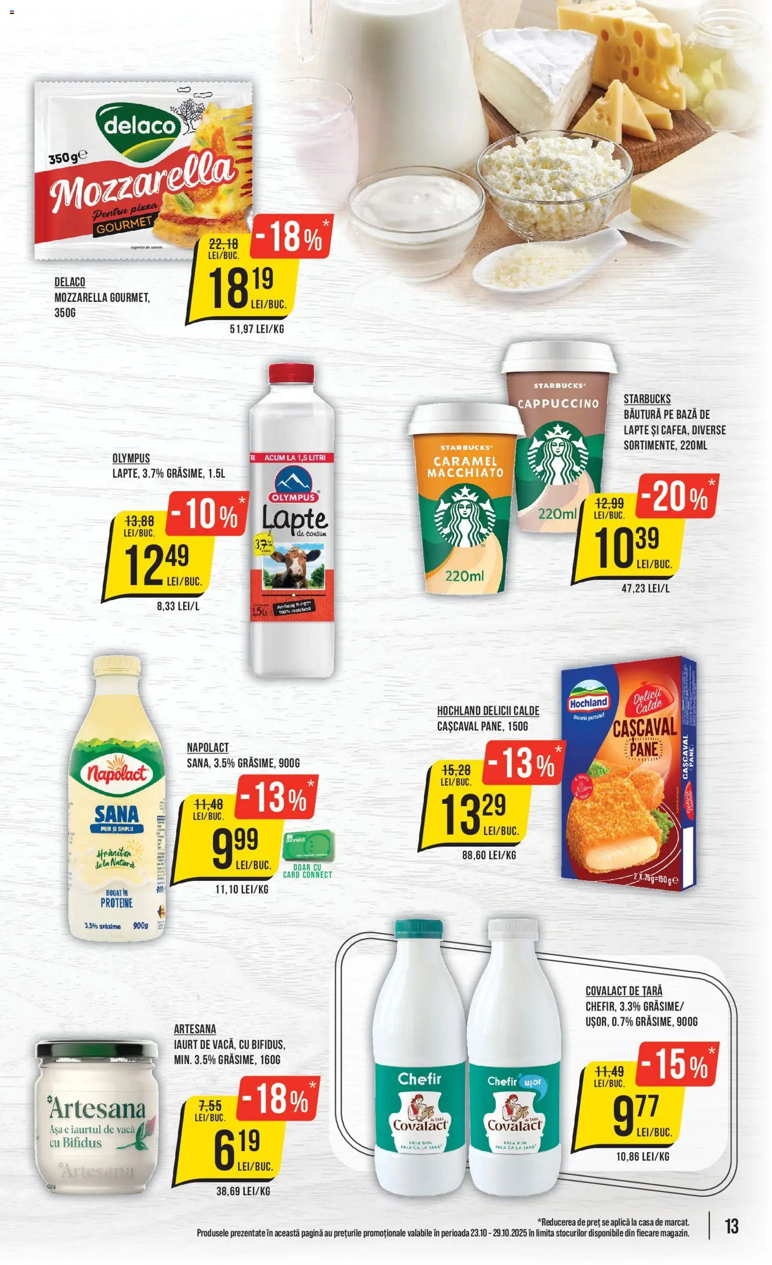 Catalog Mega Image 23 - 28 Octombrie 2025 | Pagina 13 | Produse: Masaüstü kılıfı, Lapte, Iaurt, Pizza