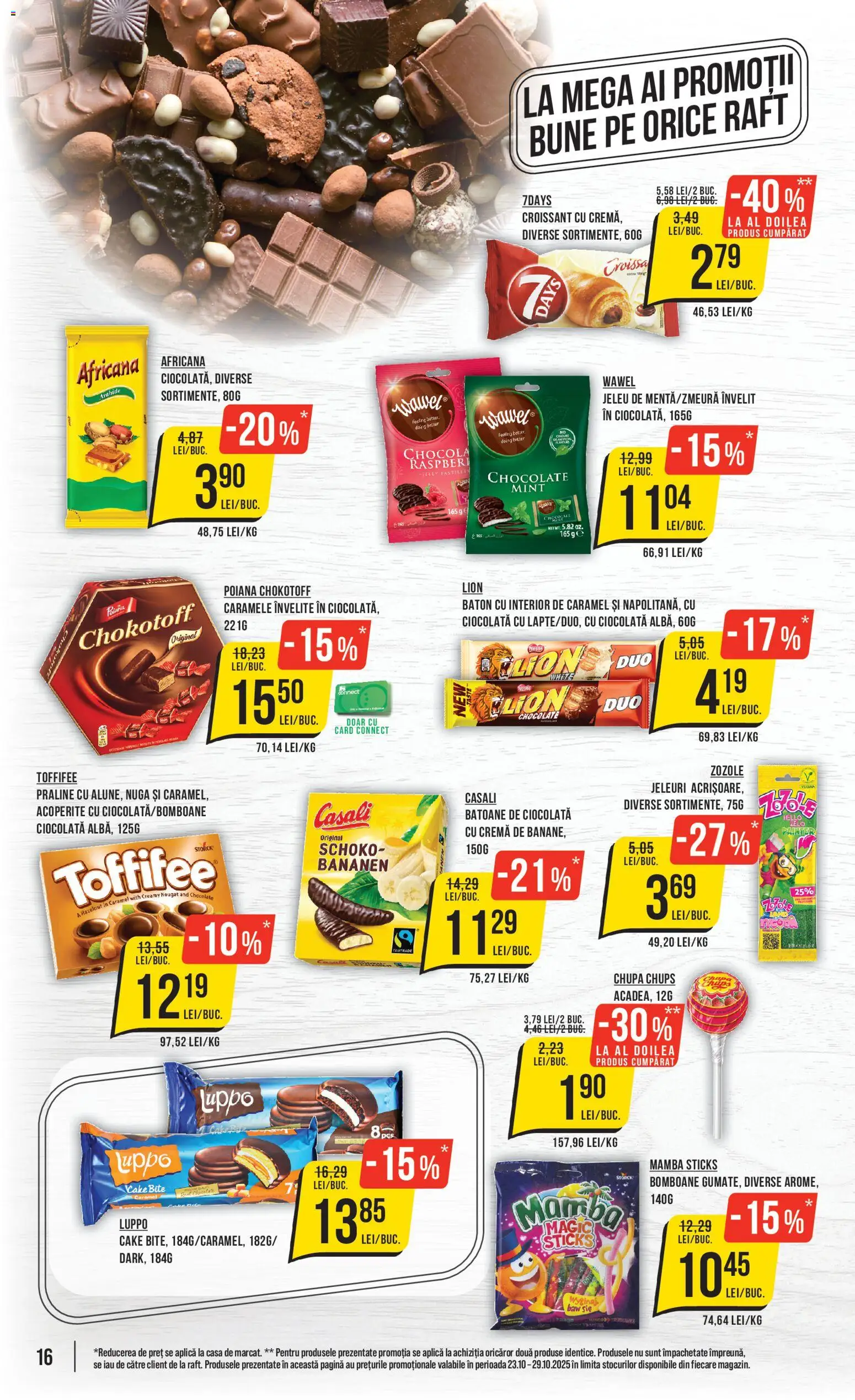 Catalog Mega Image 23 - 28 Octombrie 2025 | Pagina 16 | Produse: Cremă, Bomboane, Jeleuri, Caramele