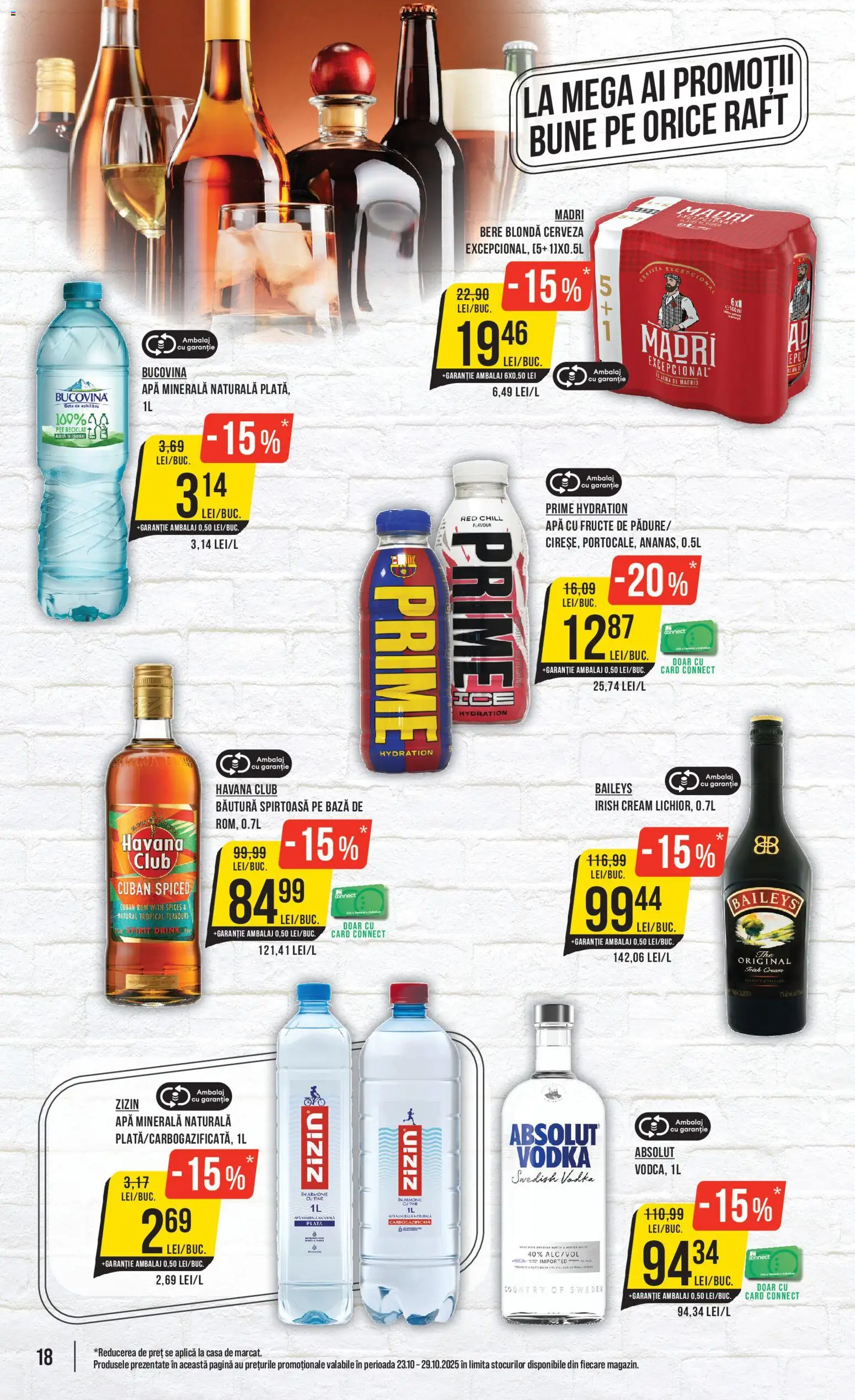 Catalog Mega Image 23 - 28 Octombrie 2025 | Pagina 18 | Produse: Yazı tahtası kalemi, Bere, Vodka, Fructe
