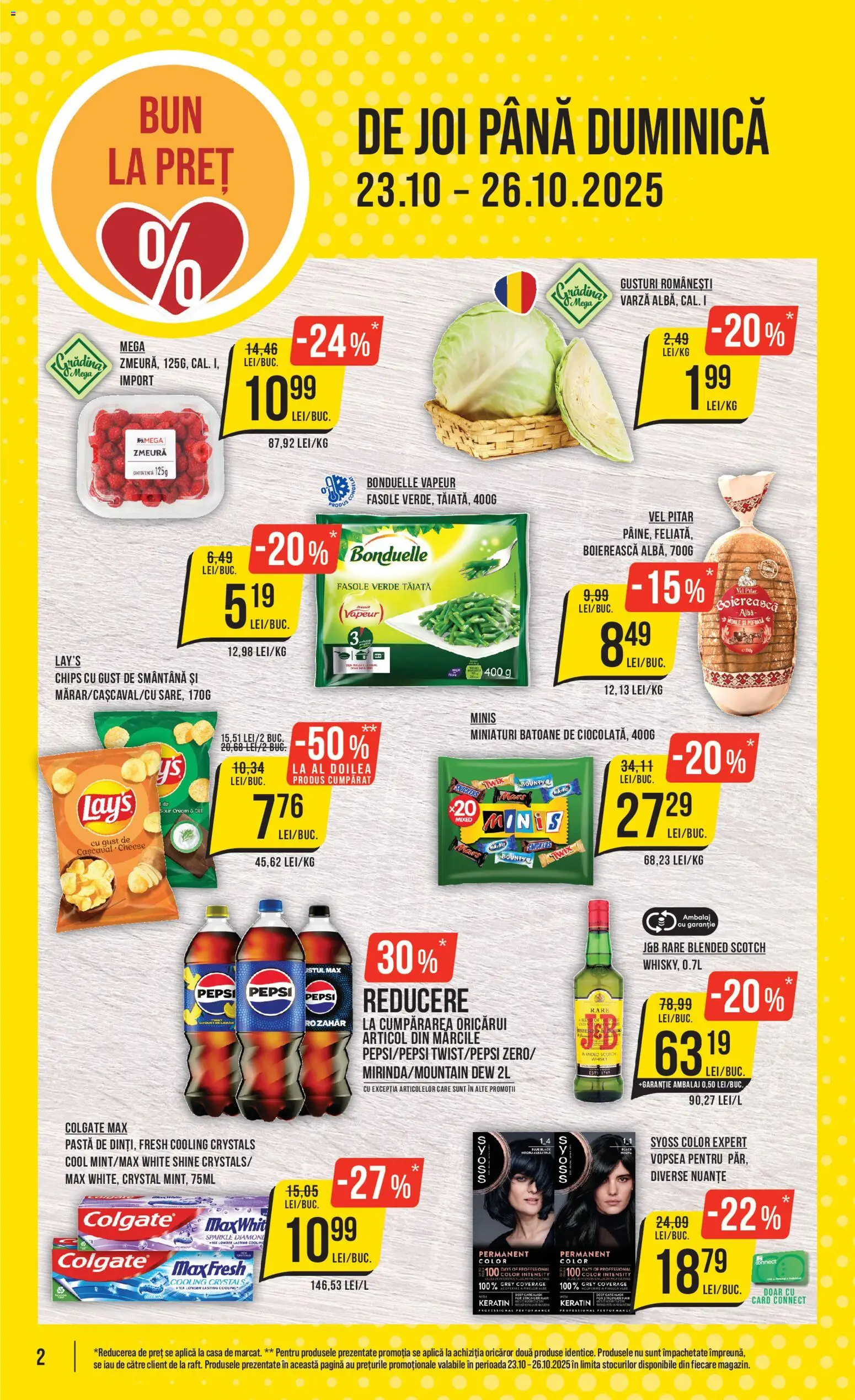 Catalog Mega Image 23 - 28 Octombrie 2025 | Pagina 2 | Produse: Zmeură, Vopsea, Fasole verde, Zahăr