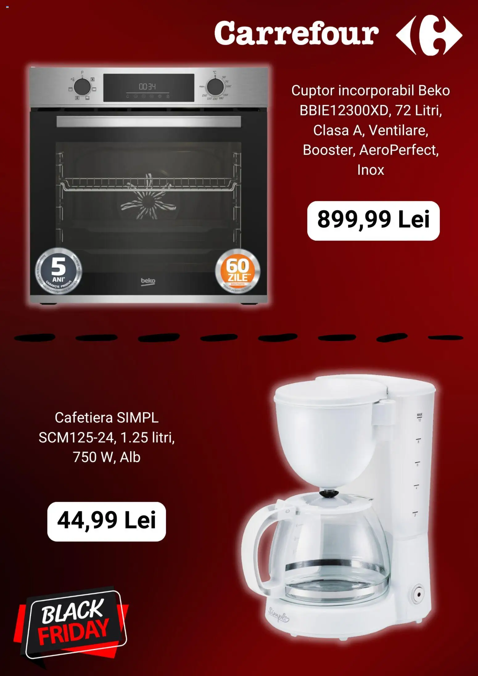 Catalog Carrefour 22 Octombrie - 1 Decembrie 2025 | Pagina 6 | Produse: Cuptor, Cafetieră