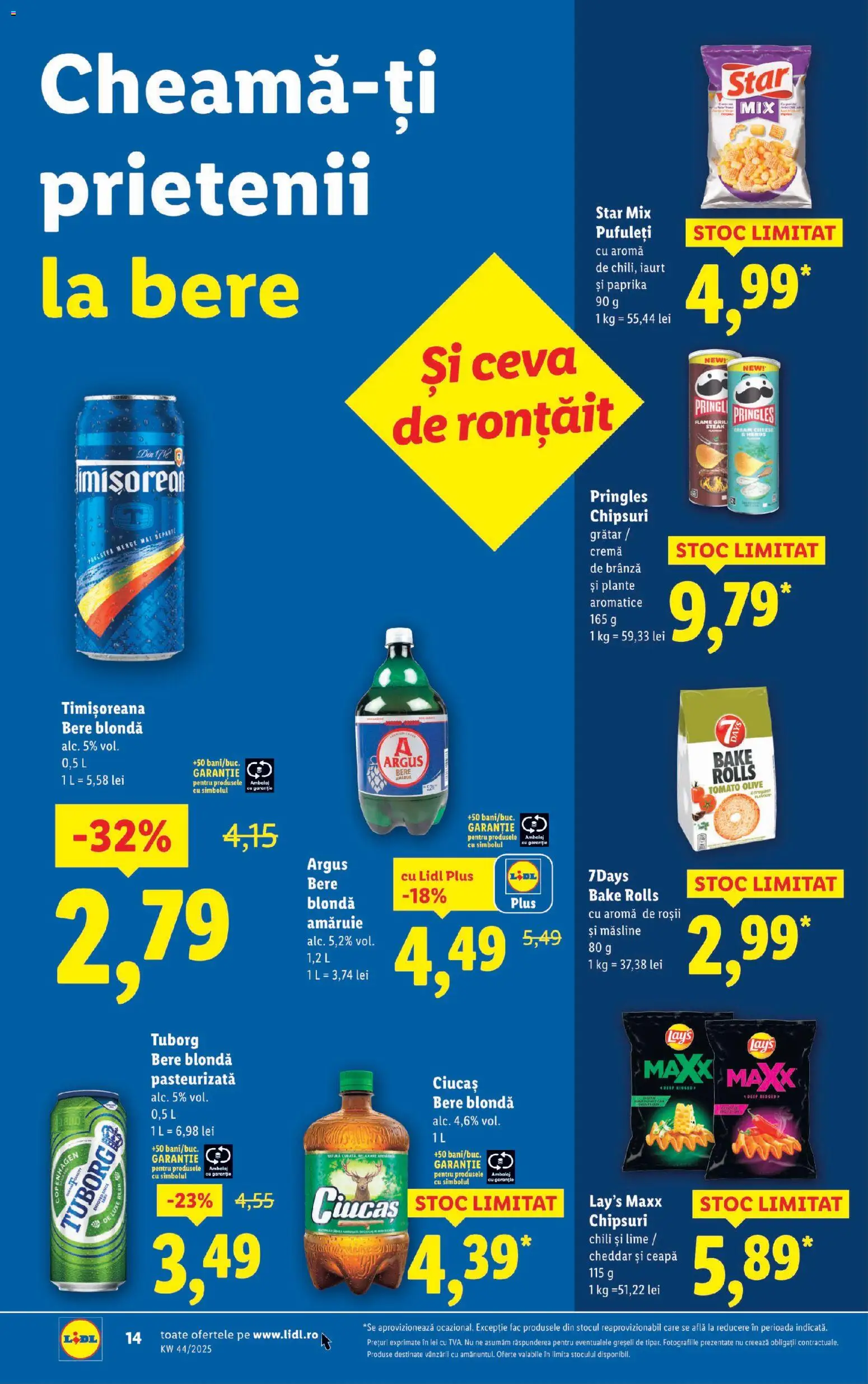 Catalog LIDL 27 Octombrie - 1 Noiembrie 2025 | Pagina 14 | Produse: Bere, Roșii, Chipsuri, Demirhindi