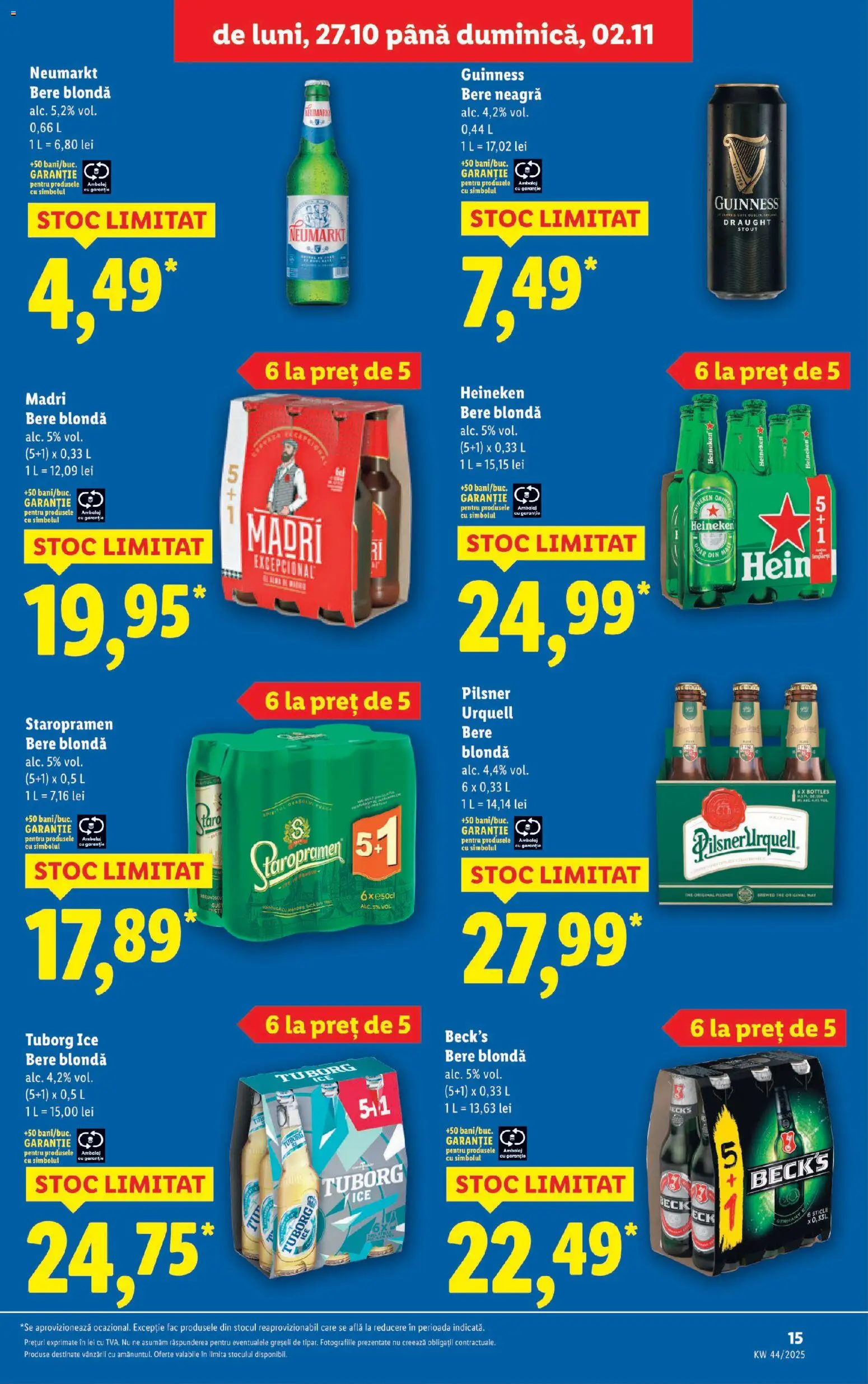 Catalog LIDL 27 Octombrie - 1 Noiembrie 2025 | Pagina 15 | Produse: Bere