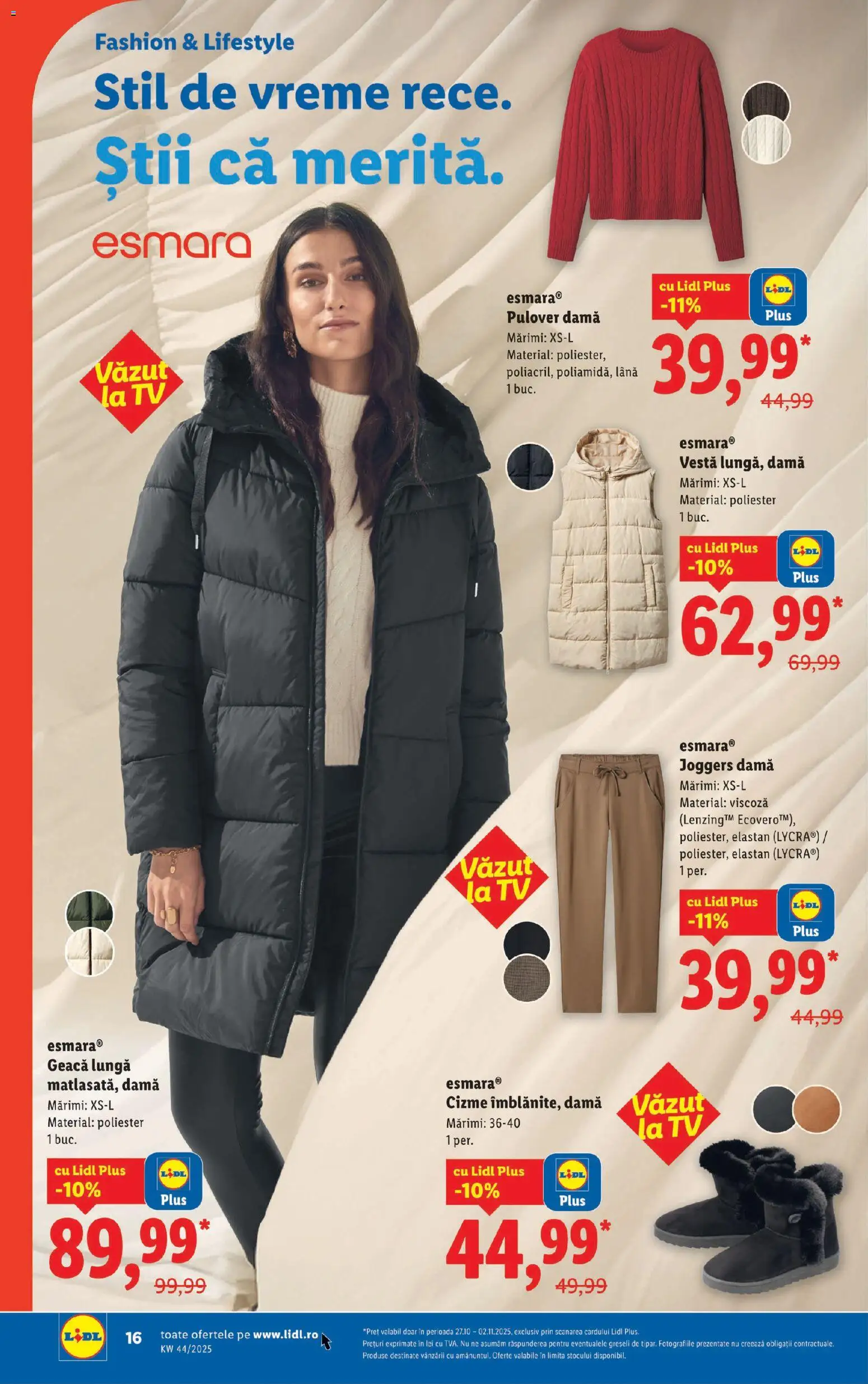Catalog LIDL 27 Octombrie - 1 Noiembrie 2025 | Pagina 16 | Produse: Pulover, Vestă, Geacă