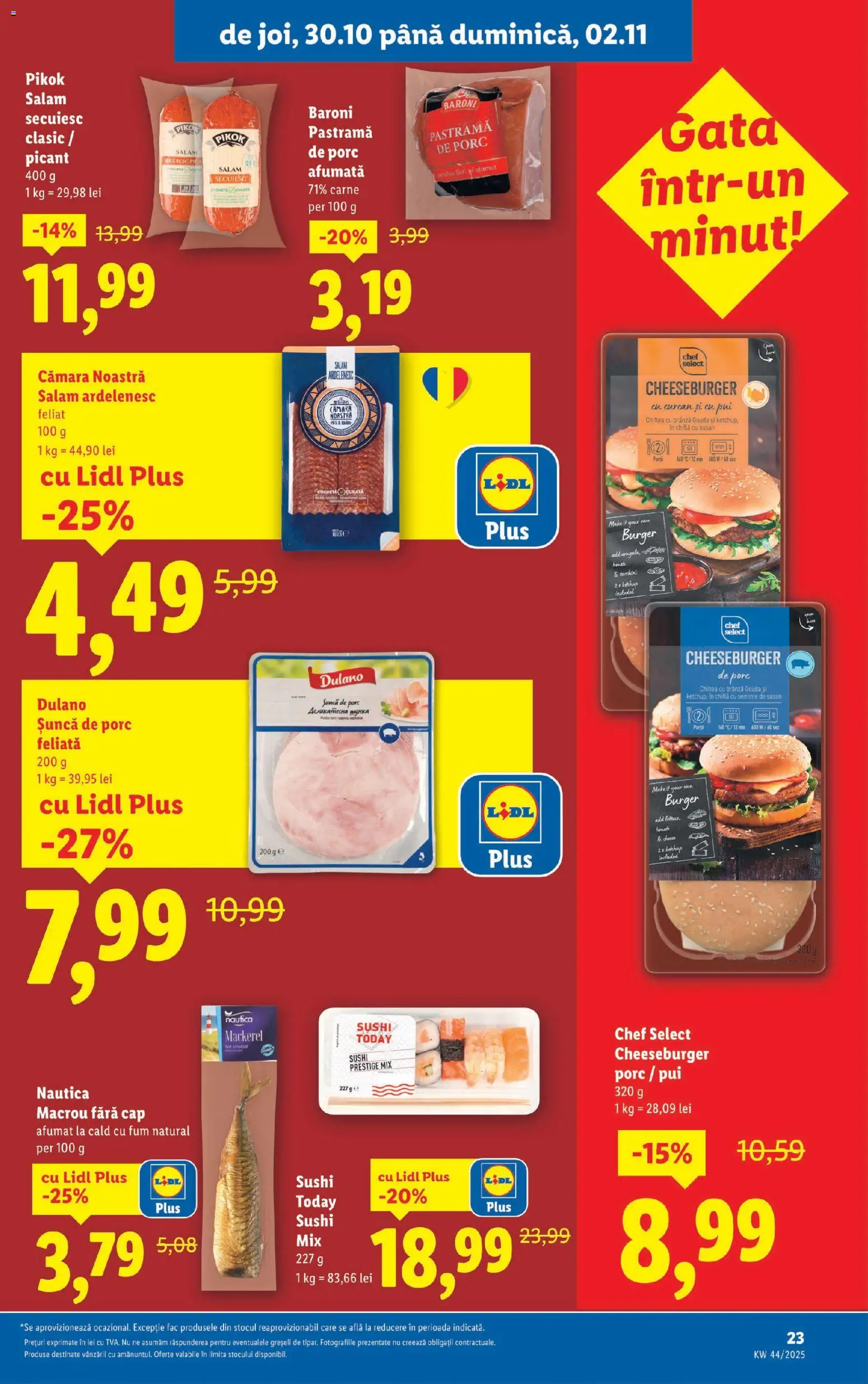 Catalog LIDL 27 Octombrie - 1 Noiembrie 2025 | Pagina 23 | Produse: Sushi, Brânză, Salam, Ketchup