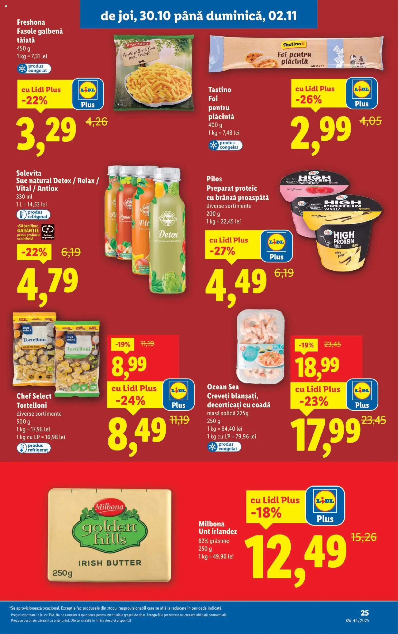 Catalog LIDL 27 Octombrie - 1 Noiembrie 2025 | Pagina 25 | Produse: Masă, Plăcintă, Unt, Brânză