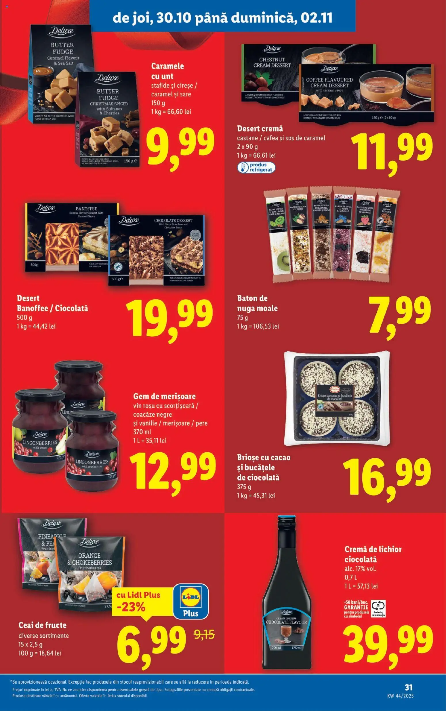 Catalog LIDL 27 Octombrie - 1 Noiembrie 2025 | Pagina 31 | Produse: Afine, Ciocolată, Cacao, Çocuk sutyeni