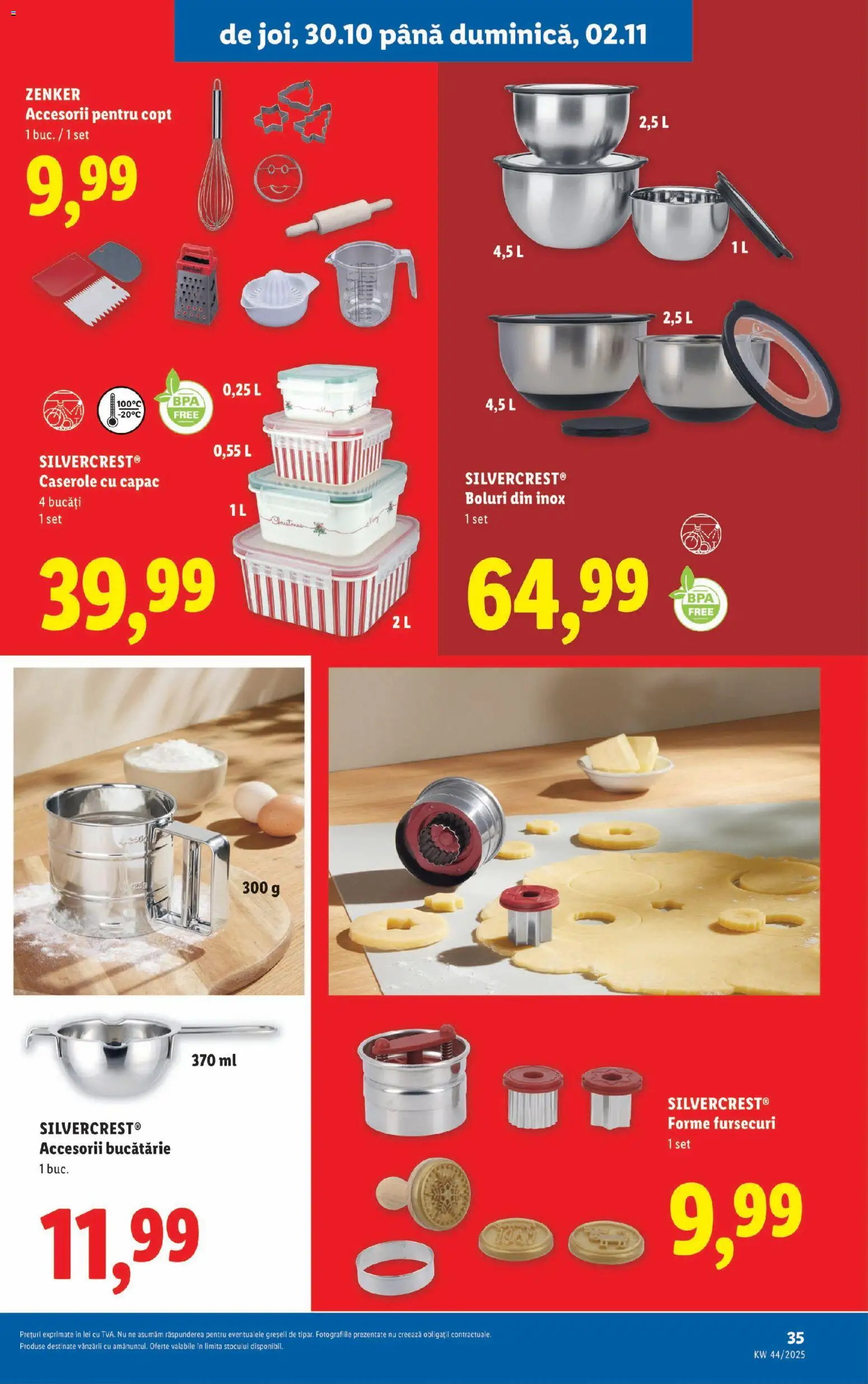 Catalog LIDL 27 Octombrie - 1 Noiembrie 2025 | Pagina 35 | Produse: Caserole, Accesorii bucătărie, Bucătărie