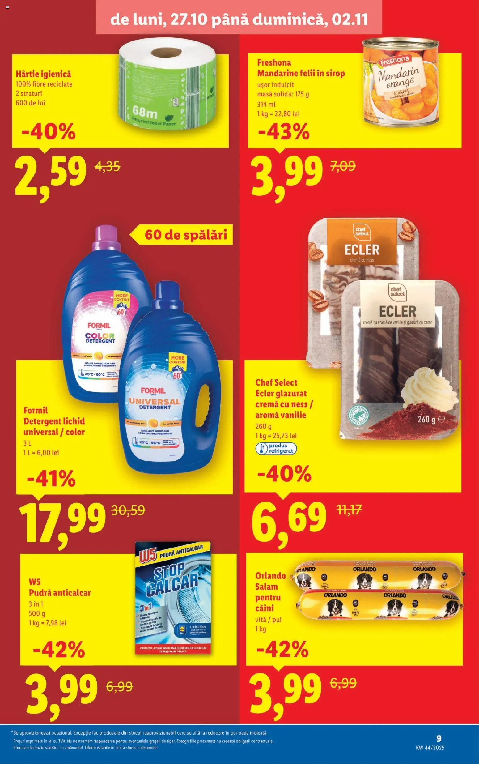 Catalog LIDL 27 Octombrie - 1 Noiembrie 2025 | Pagina 9 | Produse: Mașină De Spălat, Hacıyatmaz Kedi Oyuncağı, Detergent, Mandarine