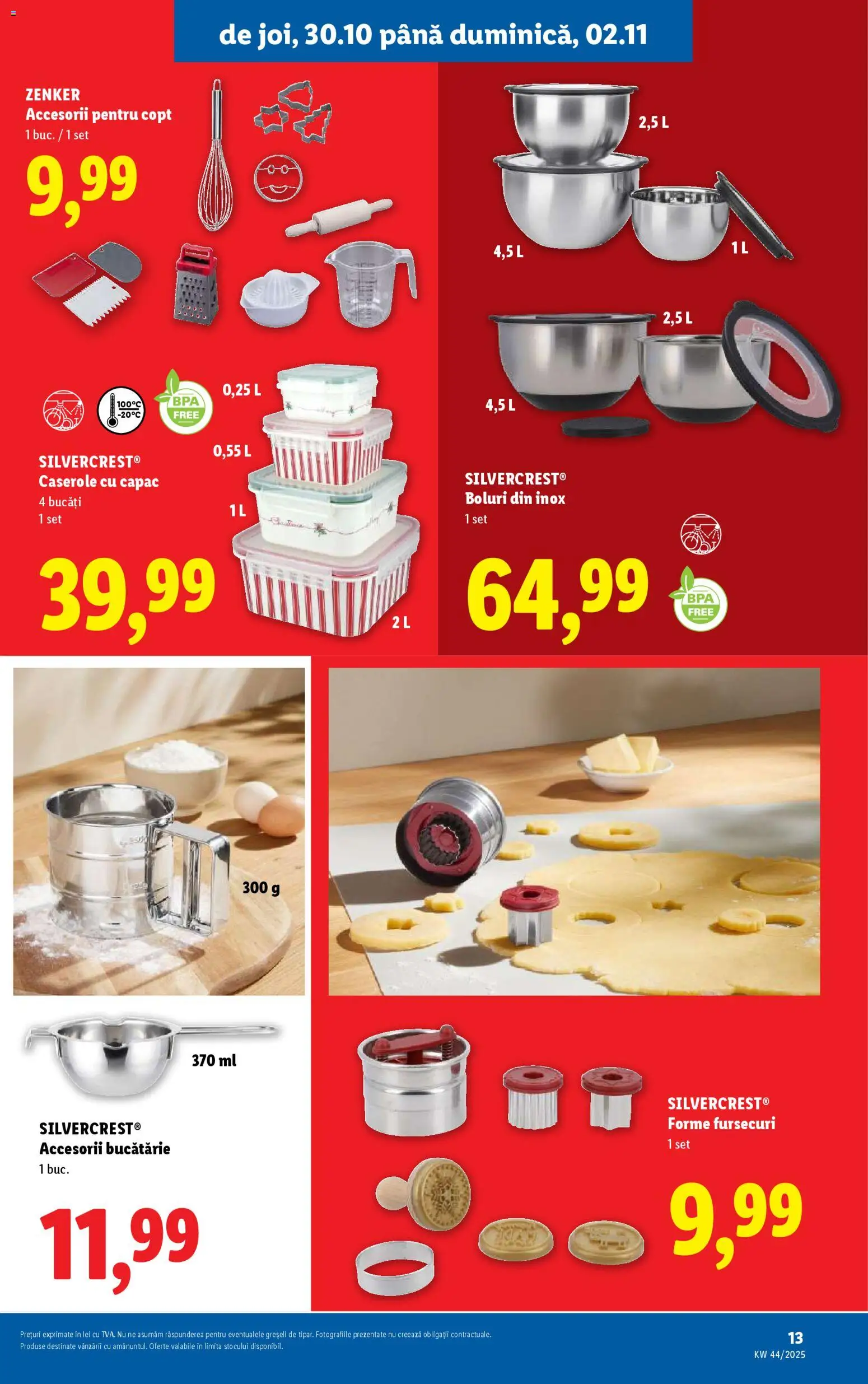 Catalog LIDL 27 Octombrie - 1 Noiembrie 2025 | Pagina 13 | Produse: Caserole, Accesorii bucătărie, Bucătărie