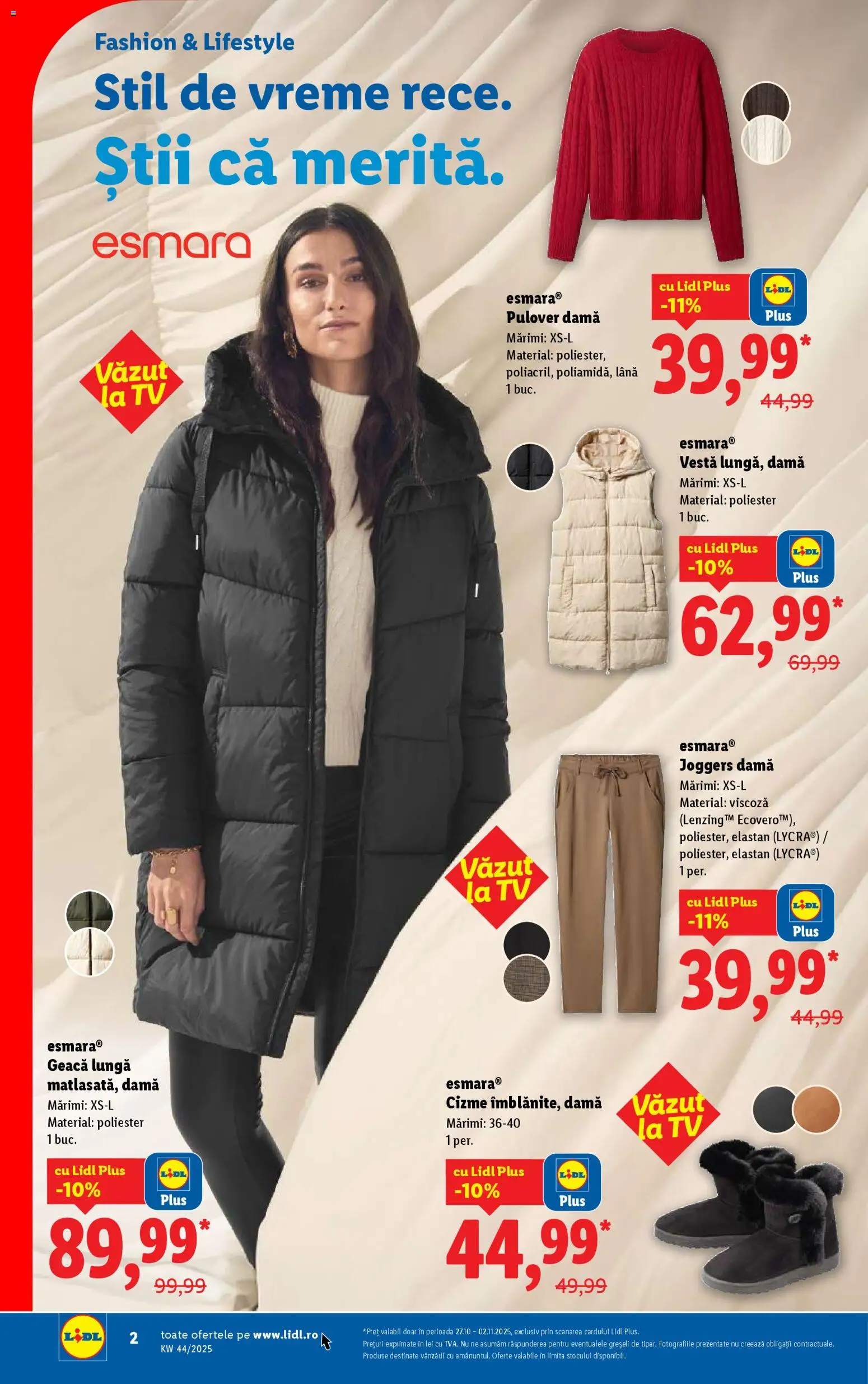 Catalog LIDL 27 Octombrie - 1 Noiembrie 2025 | Pagina 2 | Produse: Pulover, Vestă, Geacă