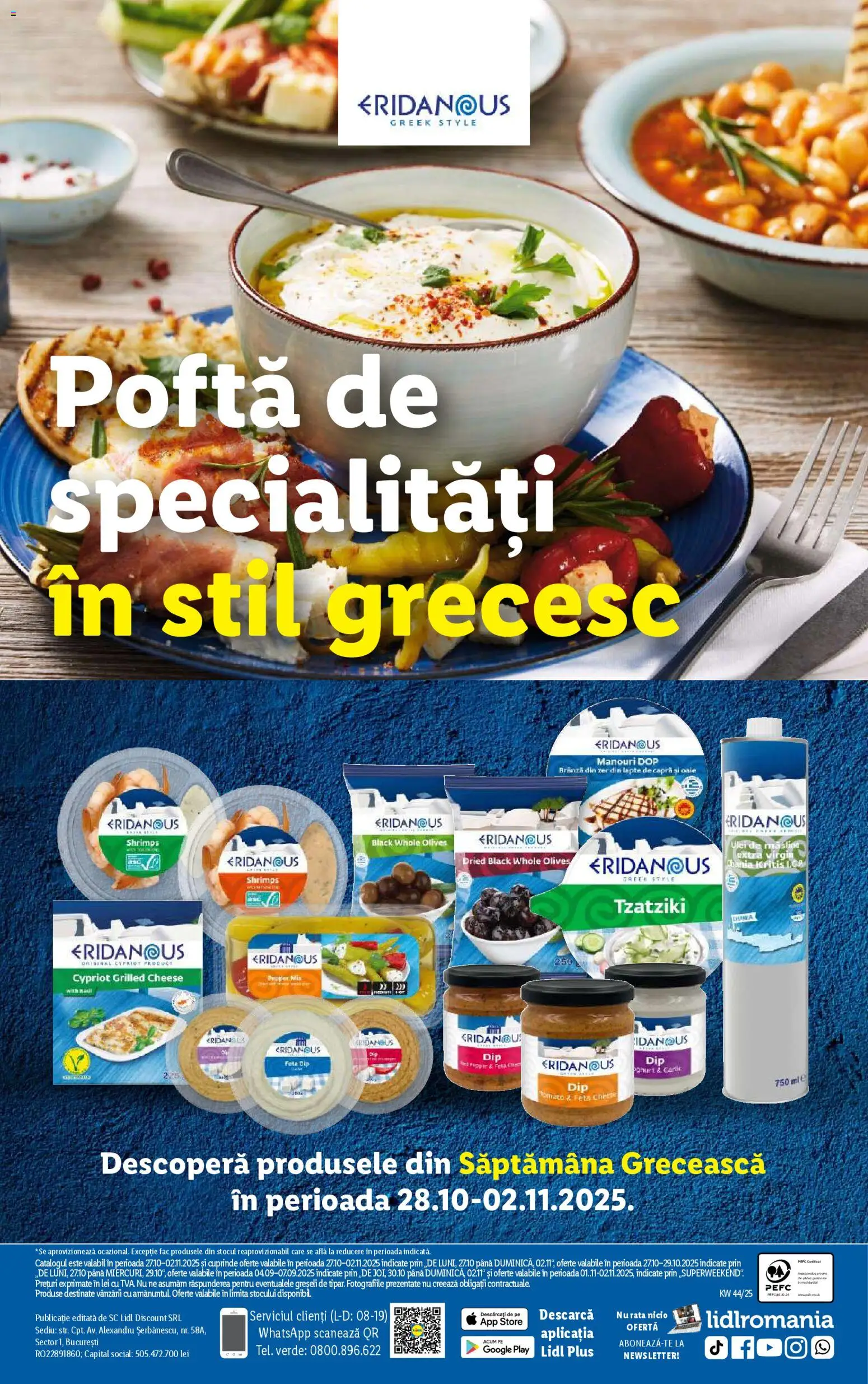 Catalog LIDL 27 Octombrie - 1 Noiembrie 2025 | Pagina 22 | Produse: Măsline, Lapte, Brânză, Ulei