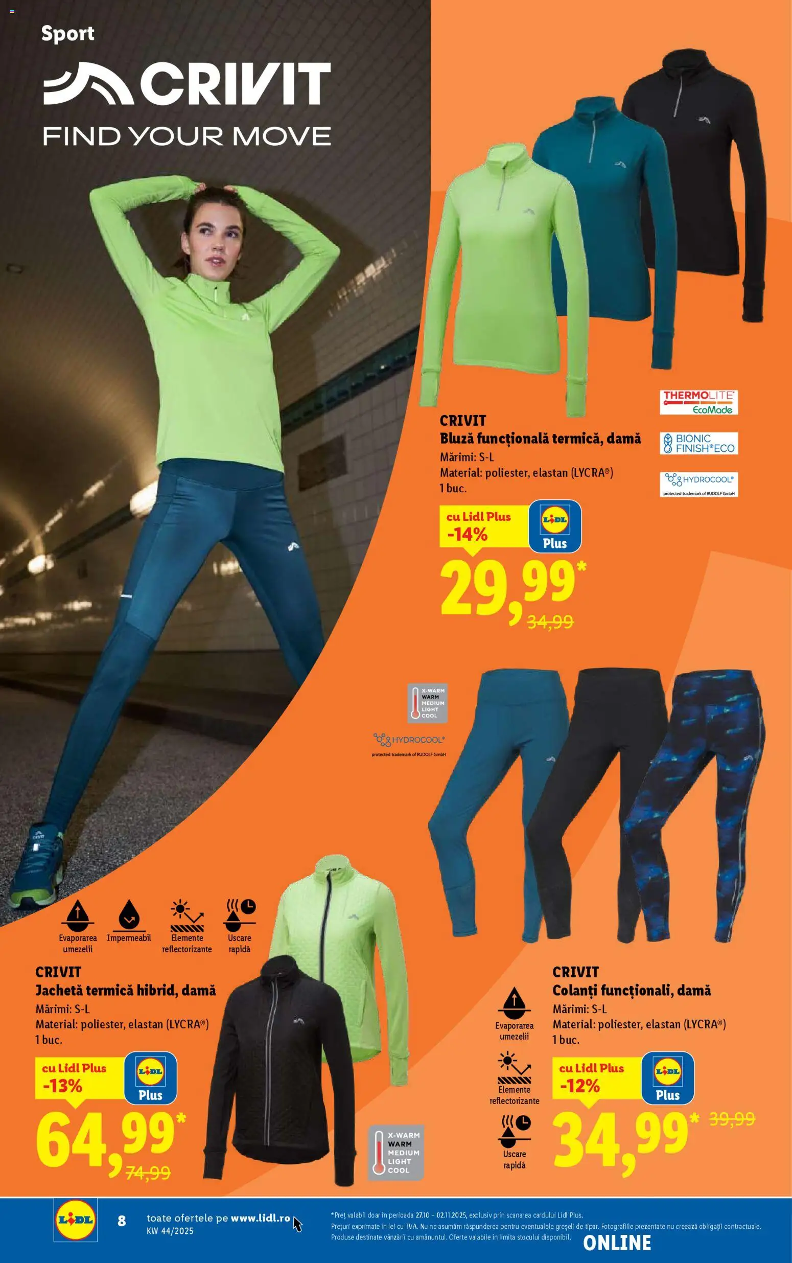 Catalog LIDL 27 Octombrie - 1 Noiembrie 2025 | Pagina 8 | Produse: Jachetă, Bluză, Colanți