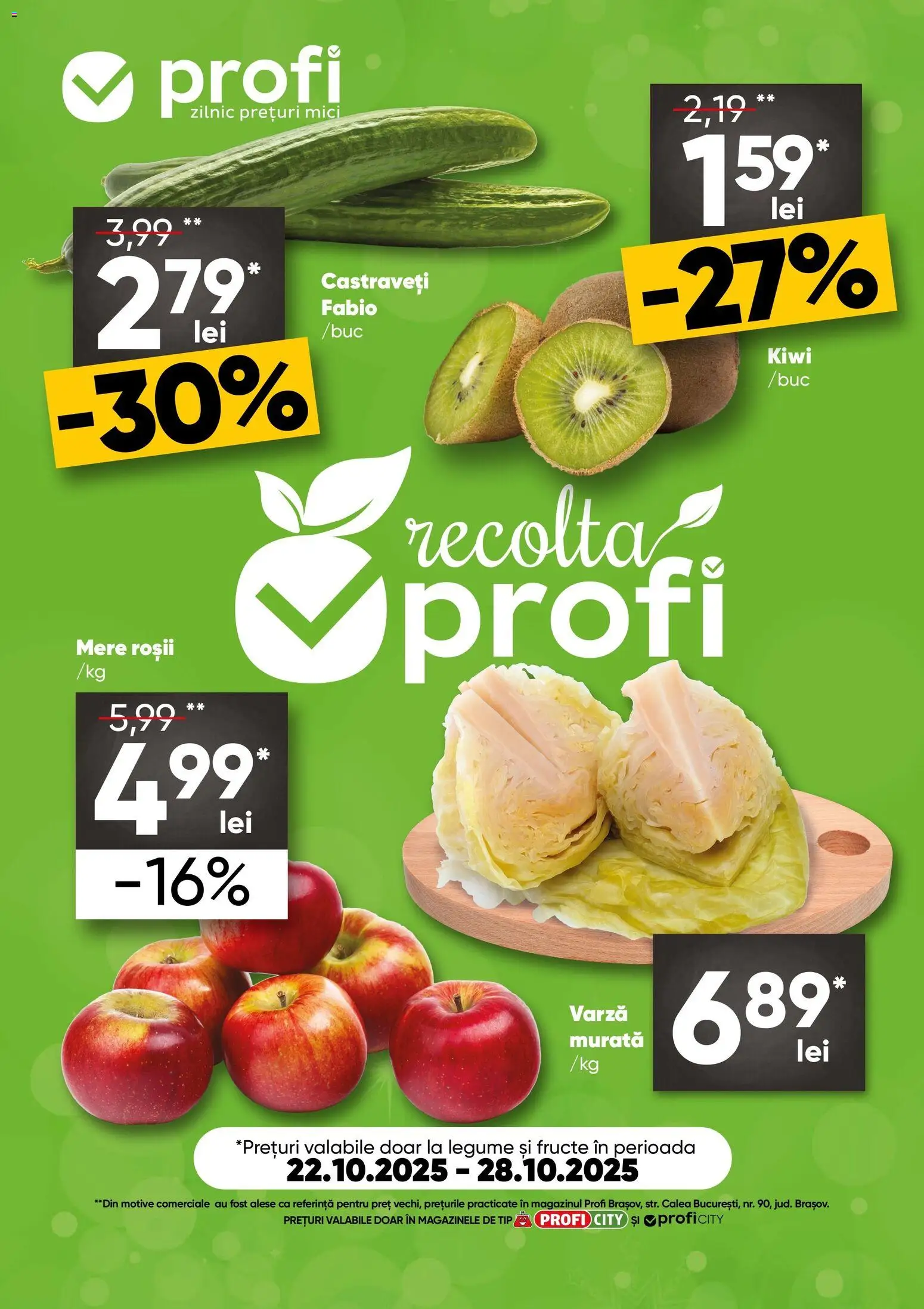 Catalog Profi 22 - 27 Octombrie 2025 | Pagina 1 | Produse: Mere, Castraveți, Legume, Fructe