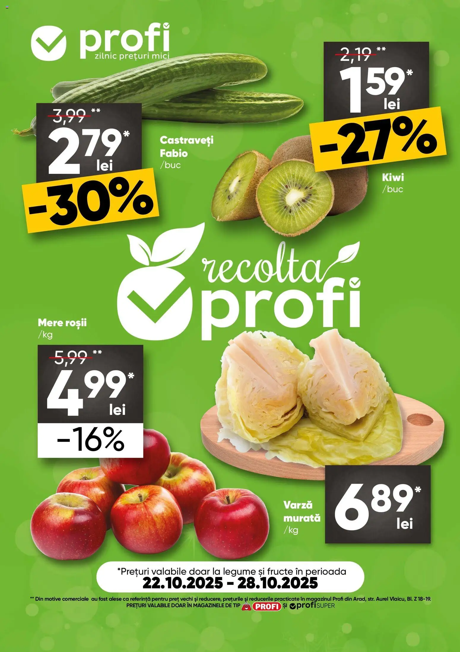 Catalog Profi 22 - 27 Octombrie 2025 | Pagina 1 | Produse: Mici, Roșii, Kiwi, Fructe
