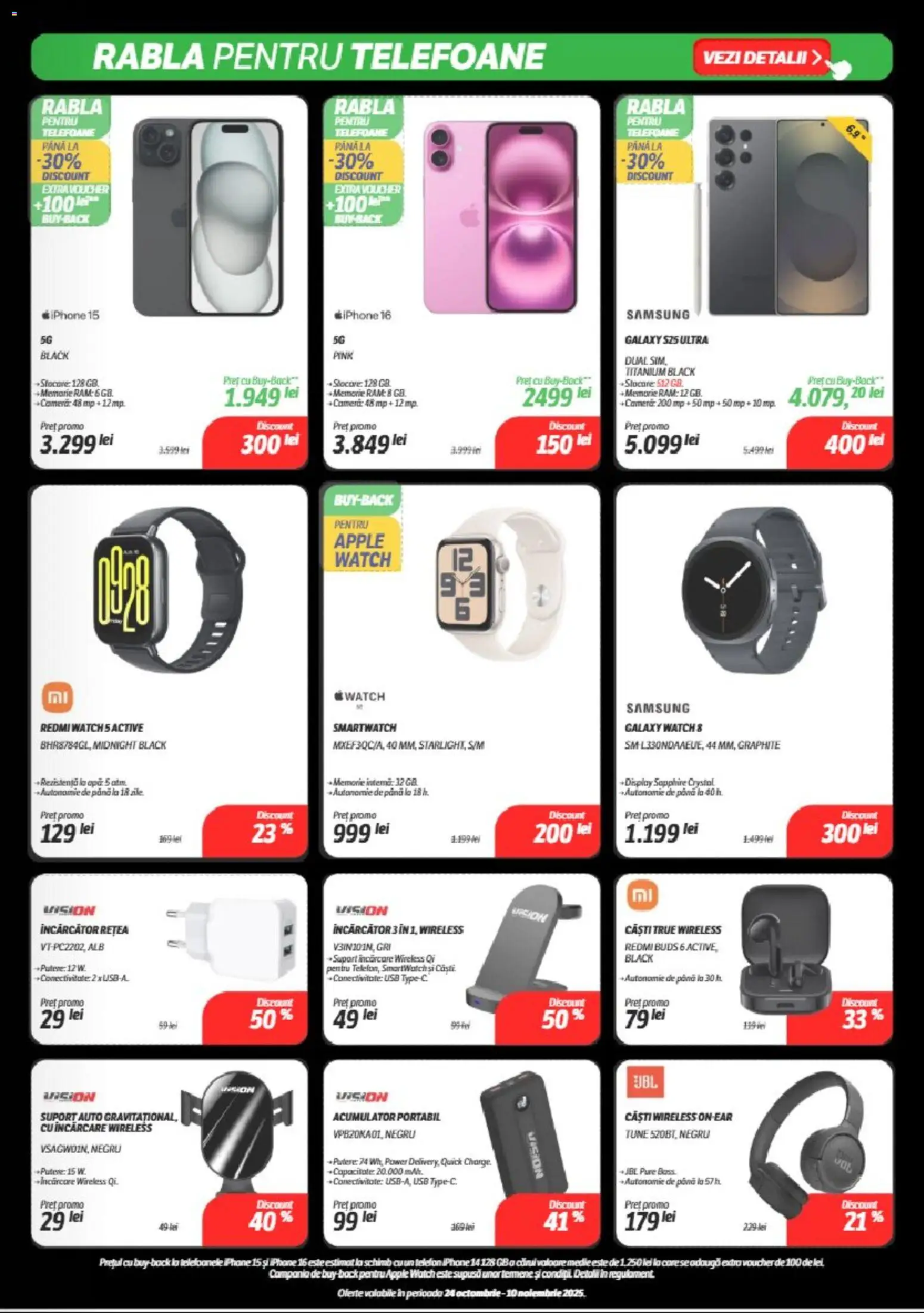 Catalog Flanco 24 Octombrie - 9 Noiembrie 2025 | Pagina 3 | Produse: Căști, Cameră, Usb, Apple