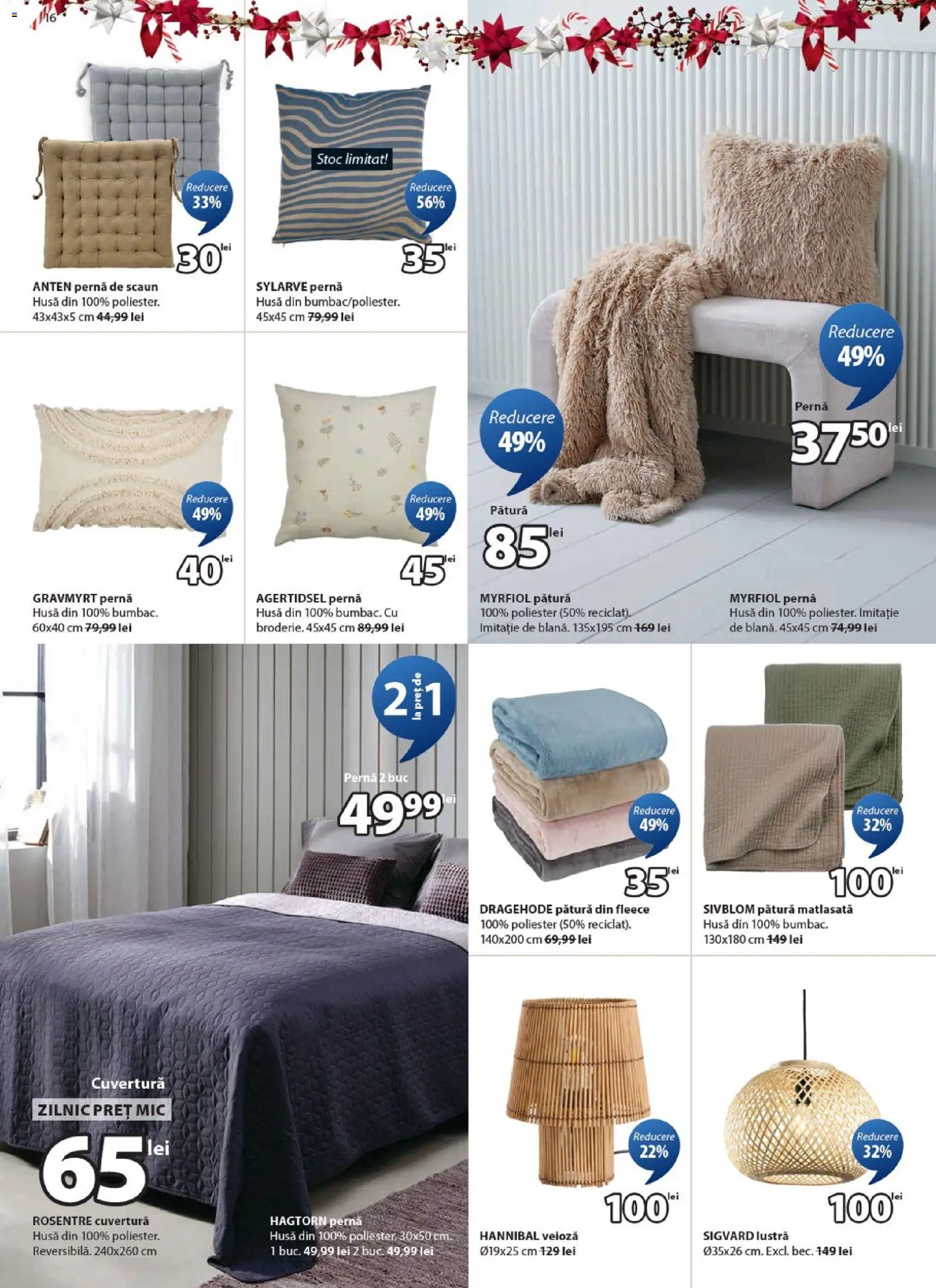 Catalog JYSK 26 Octombrie - 23 Noiembrie 2025 | Pagina 16 | Produse: Pernă, Pătură, Scaun, Veioză