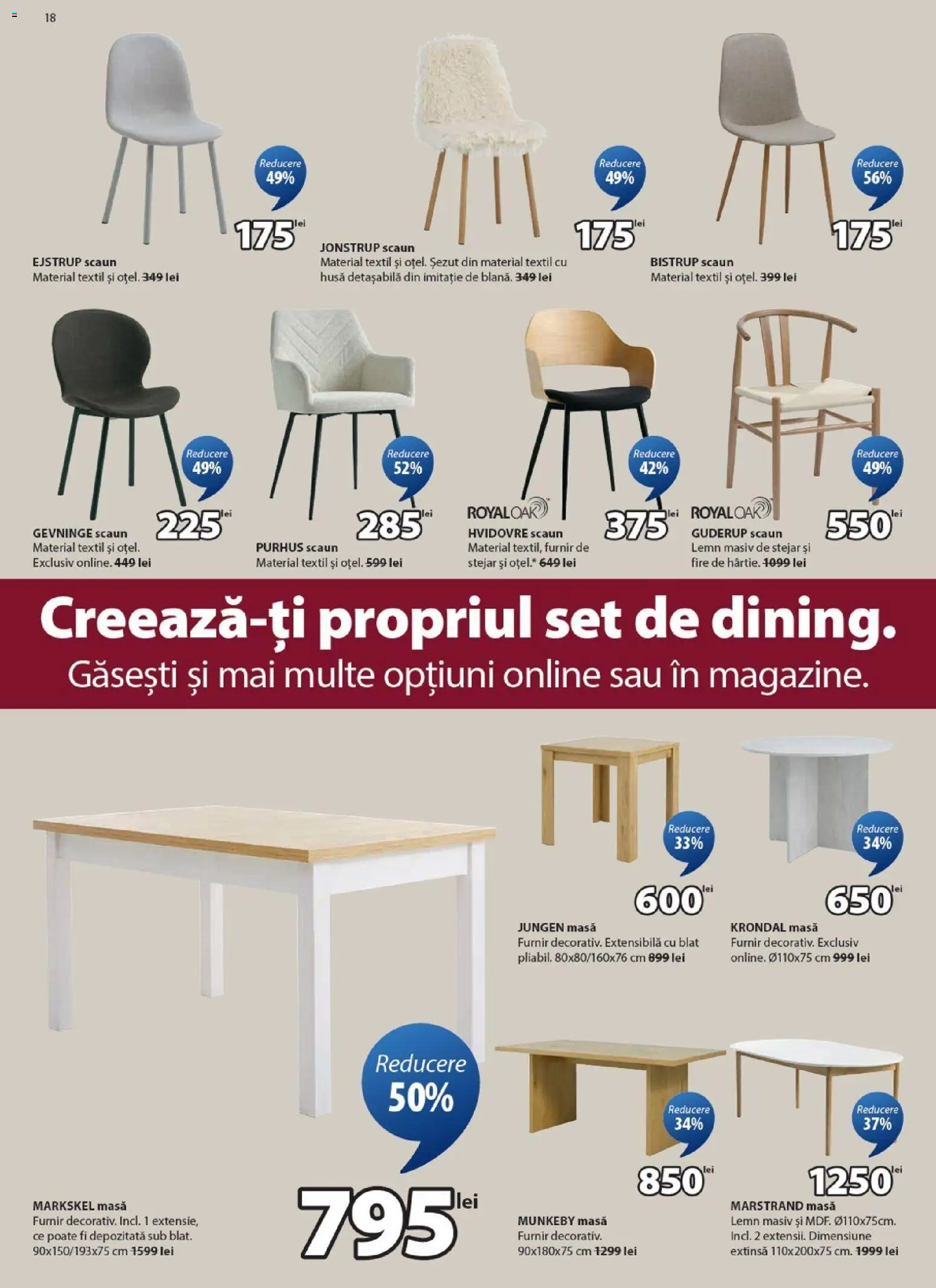 Catalog JYSK 26 Octombrie - 23 Noiembrie 2025 | Pagina 18 | Produse: Masă, Scaun