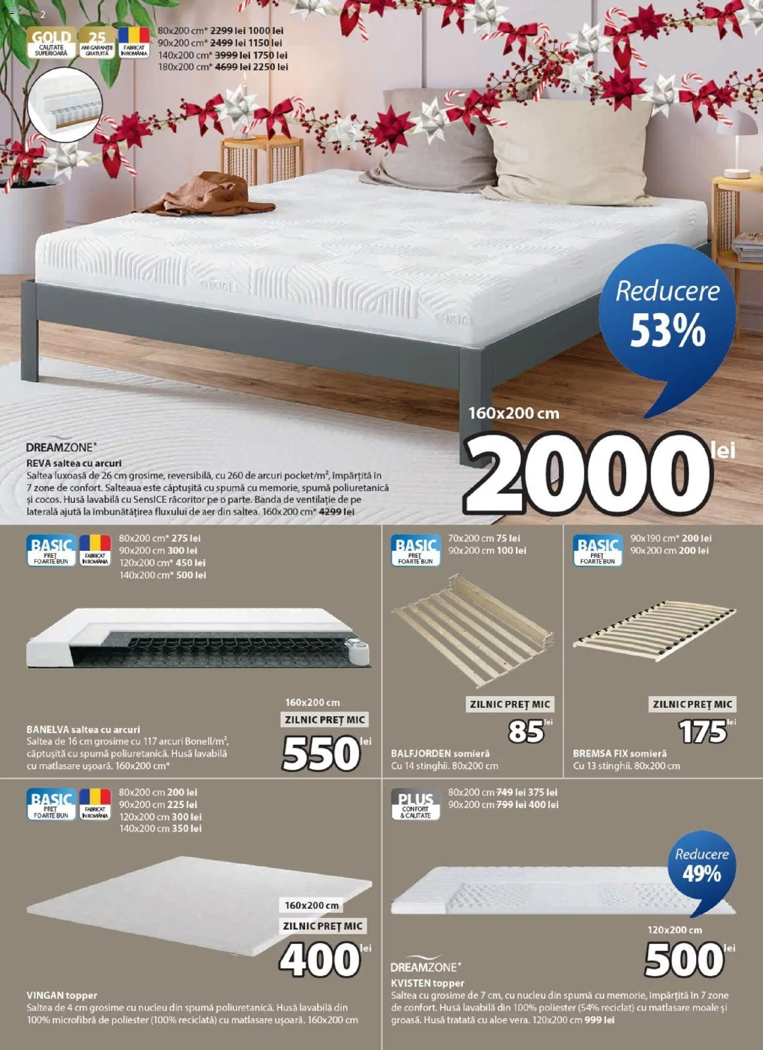 Catalog JYSK 26 Octombrie - 23 Noiembrie 2025 | Pagina 2 | Produse: Saltea, Topper, Türk kahvesi öğütme değirmeni