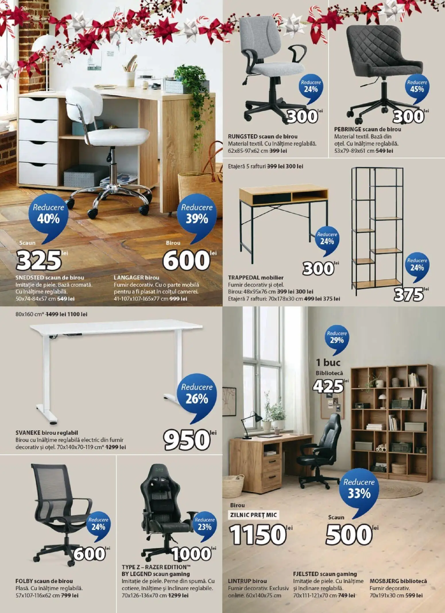 Catalog JYSK 26 Octombrie - 23 Noiembrie 2025 | Pagina 20 | Produse: Çikolatalı gofret, Scaun, Etajeră, Scaun de birou