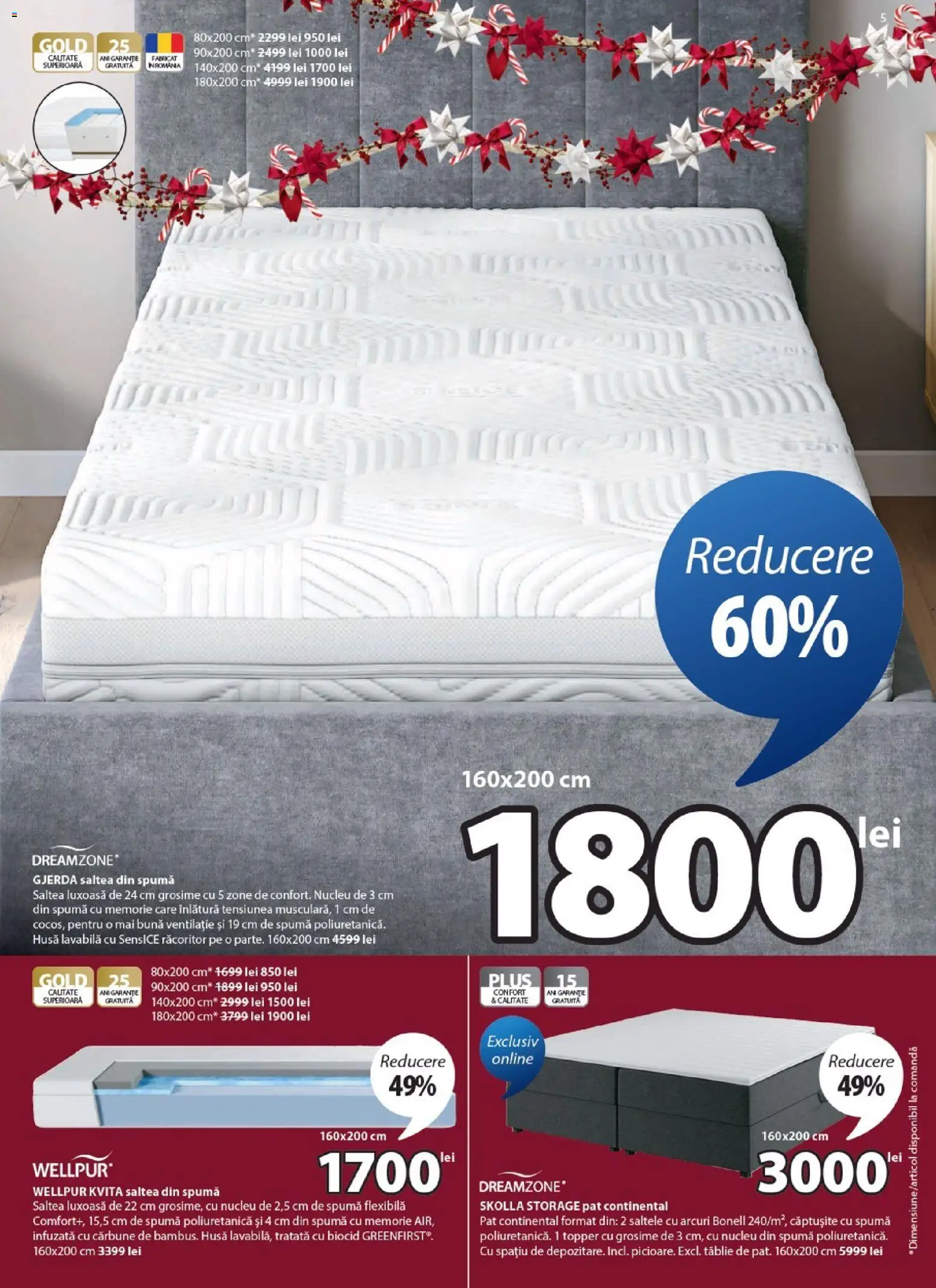 Catalog JYSK 26 Octombrie - 23 Noiembrie 2025 | Pagina 5 | Produse: Memorie, Pat, Saltea, Topper