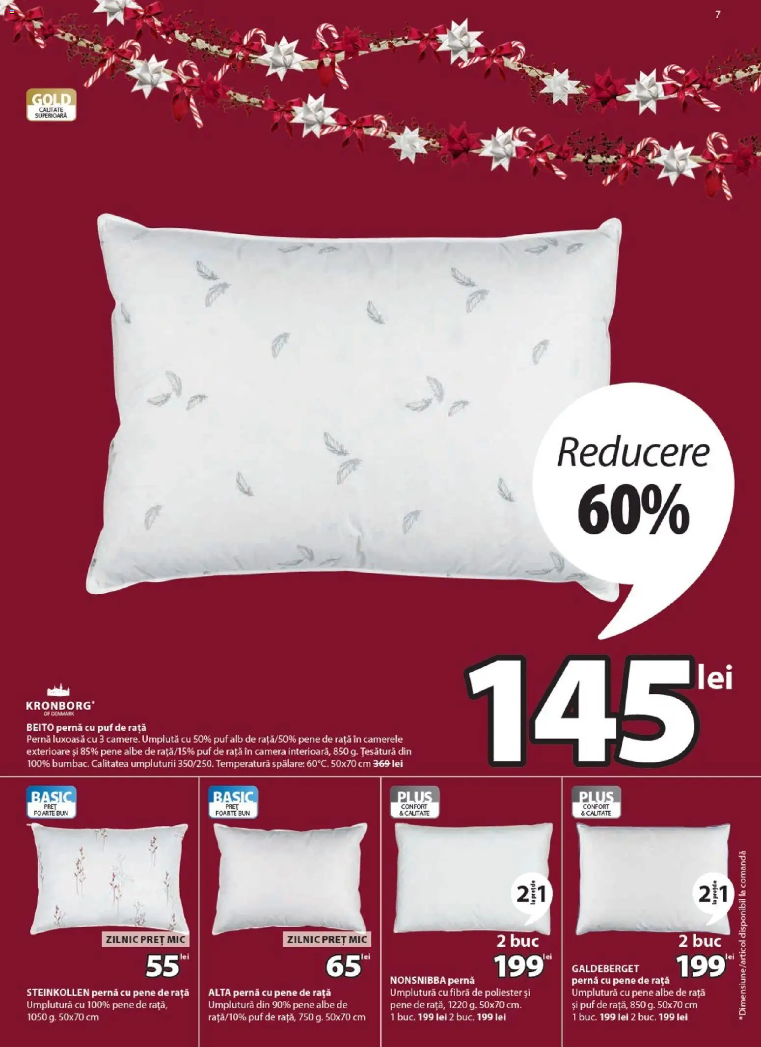 Catalog JYSK 26 Octombrie - 23 Noiembrie 2025 | Pagina 7 | Produse: Cameră, Pernă, Rață