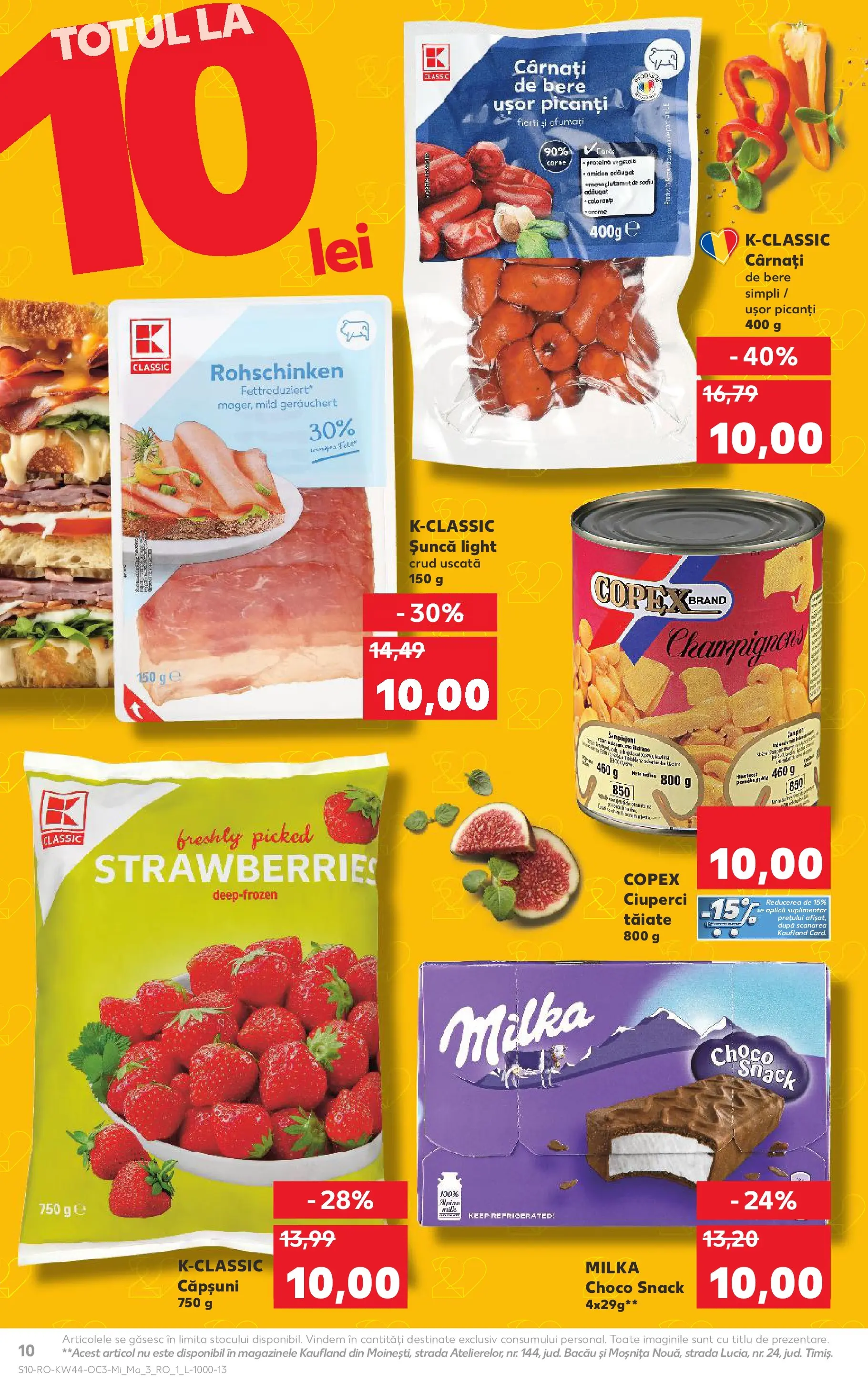 Catalog Kaufland 29 Octombrie - 3 Noiembrie 2025 | Pagina 10 | Produse: Ciuperci, Șuncă, Bere, Cârnați
