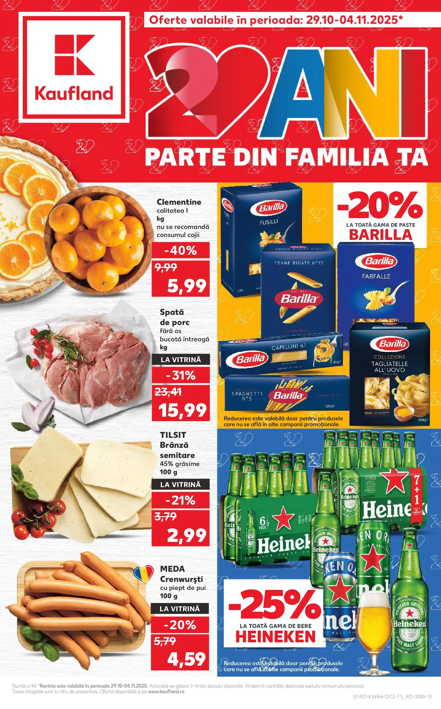 Catalog Kaufland 29 Octombrie - 3 Noiembrie 2025 | Pagina 1 | Produse: Duș, Brânză, Bere, Paste