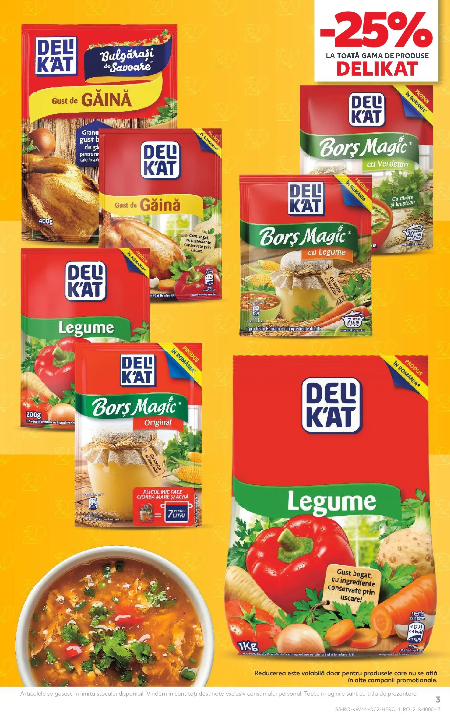 Catalog Kaufland 29 Octombrie - 3 Noiembrie 2025 | Pagina 3 | Produse: Duș, Borș, Legume