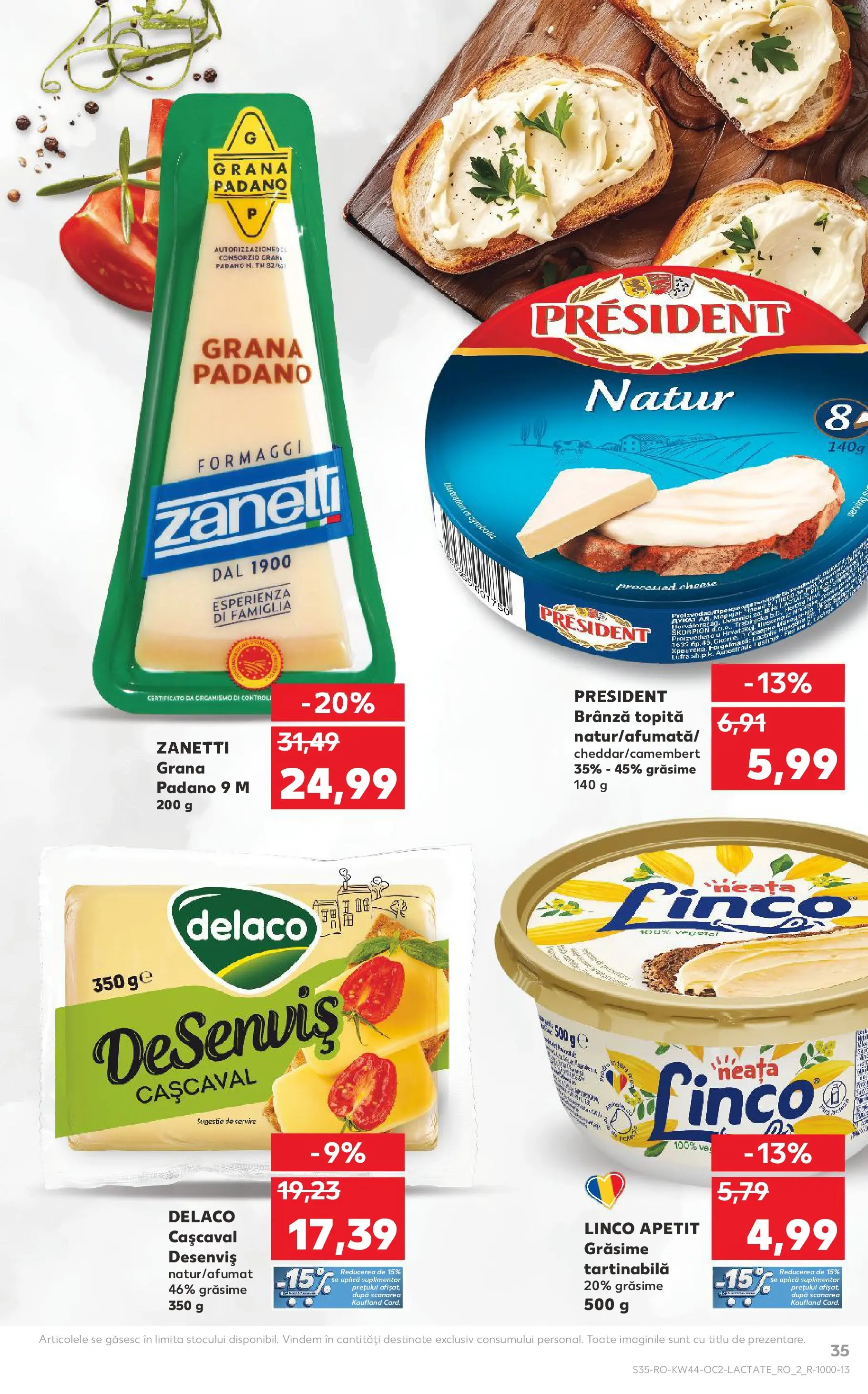 Catalog Kaufland 29 Octombrie - 3 Noiembrie 2025 | Pagina 35 | Produse: Light Kedi Konservesi, Cașcaval, Brânză