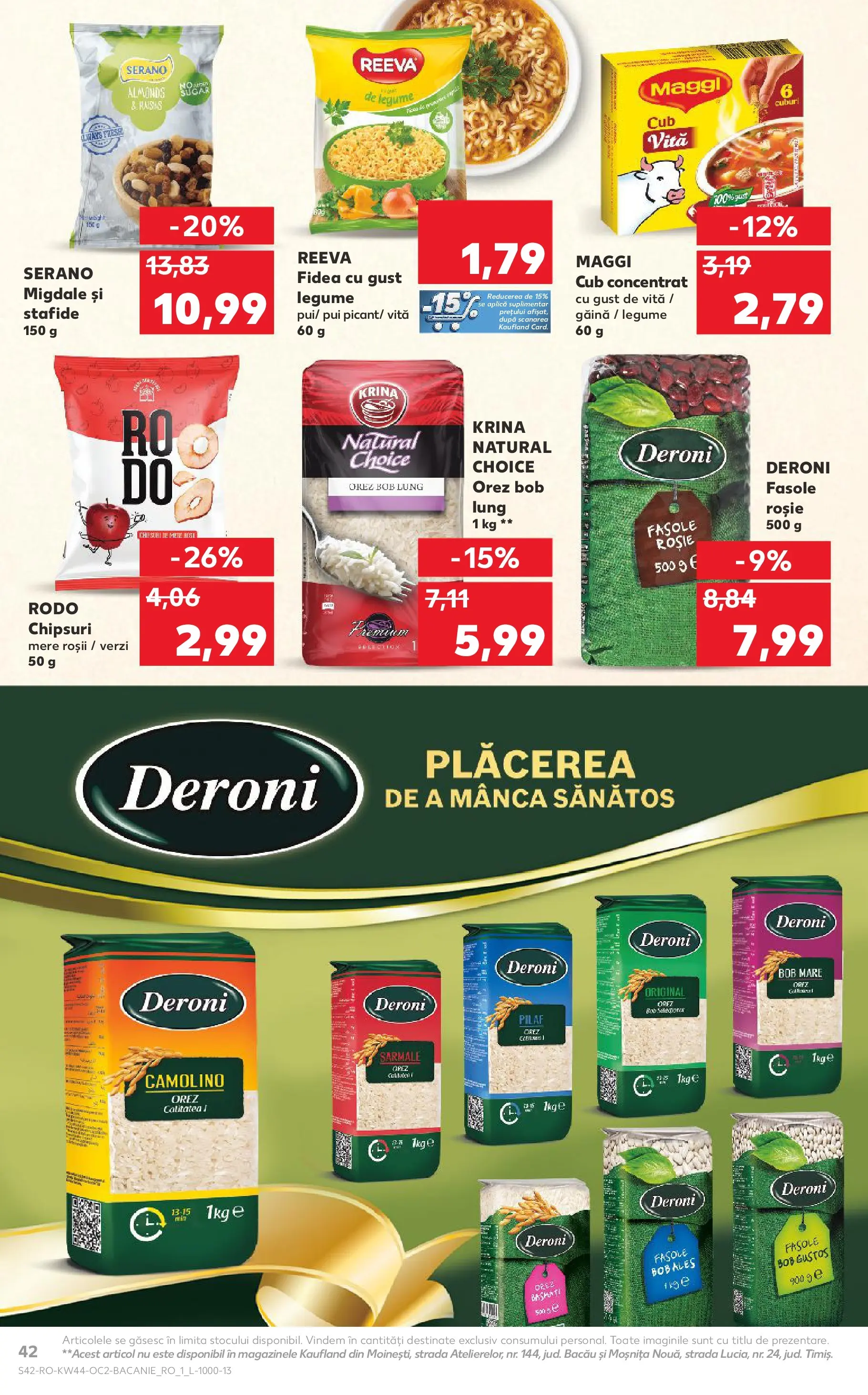 Catalog Kaufland 29 Octombrie - 3 Noiembrie 2025 | Pagina 42 | Produse: Mere, Orez, Noodles, Stafide
