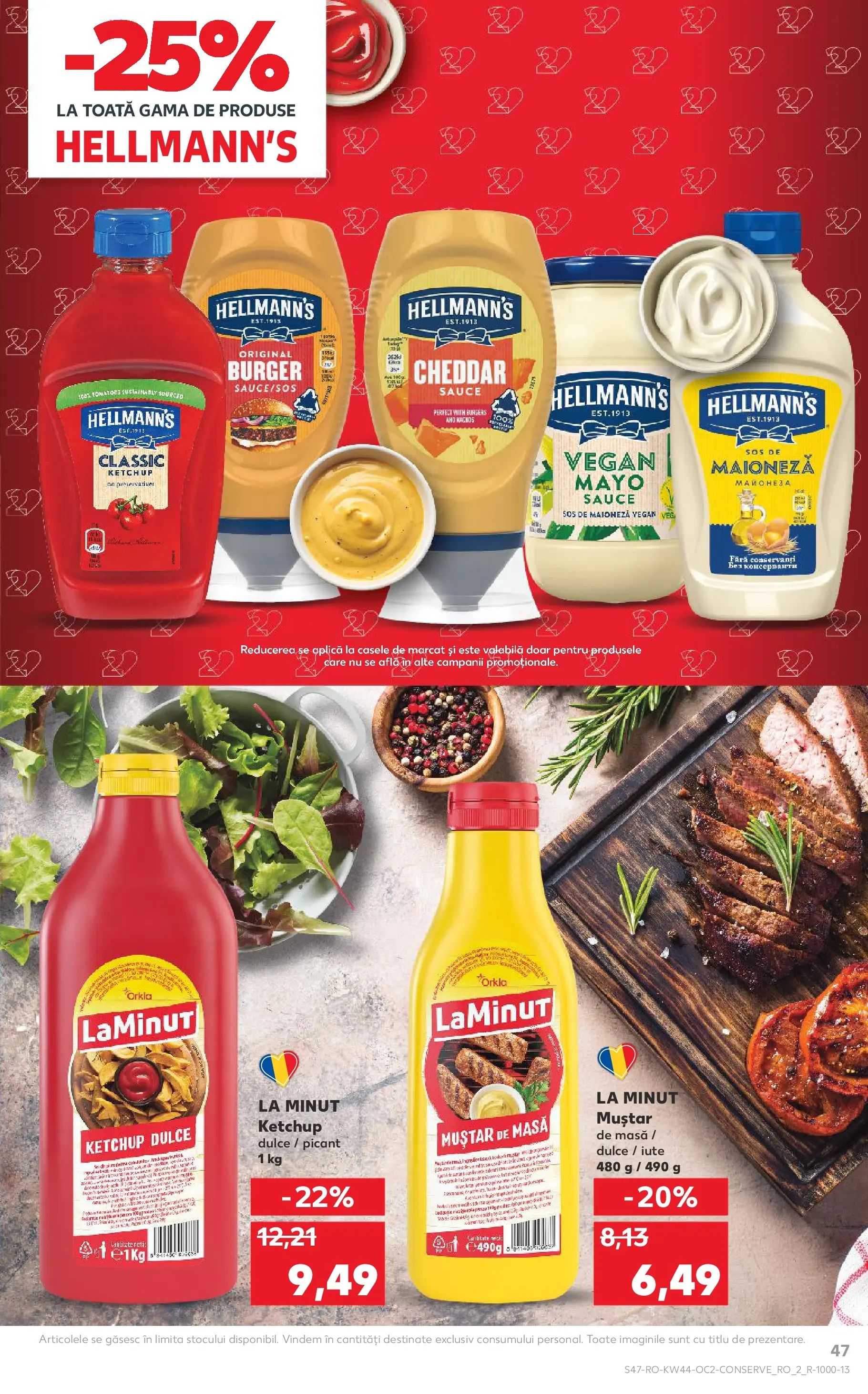 Catalog Kaufland 29 Octombrie - 3 Noiembrie 2025 | Pagina 47 | Produse: Masă, Muștar, Ketchup, Sos