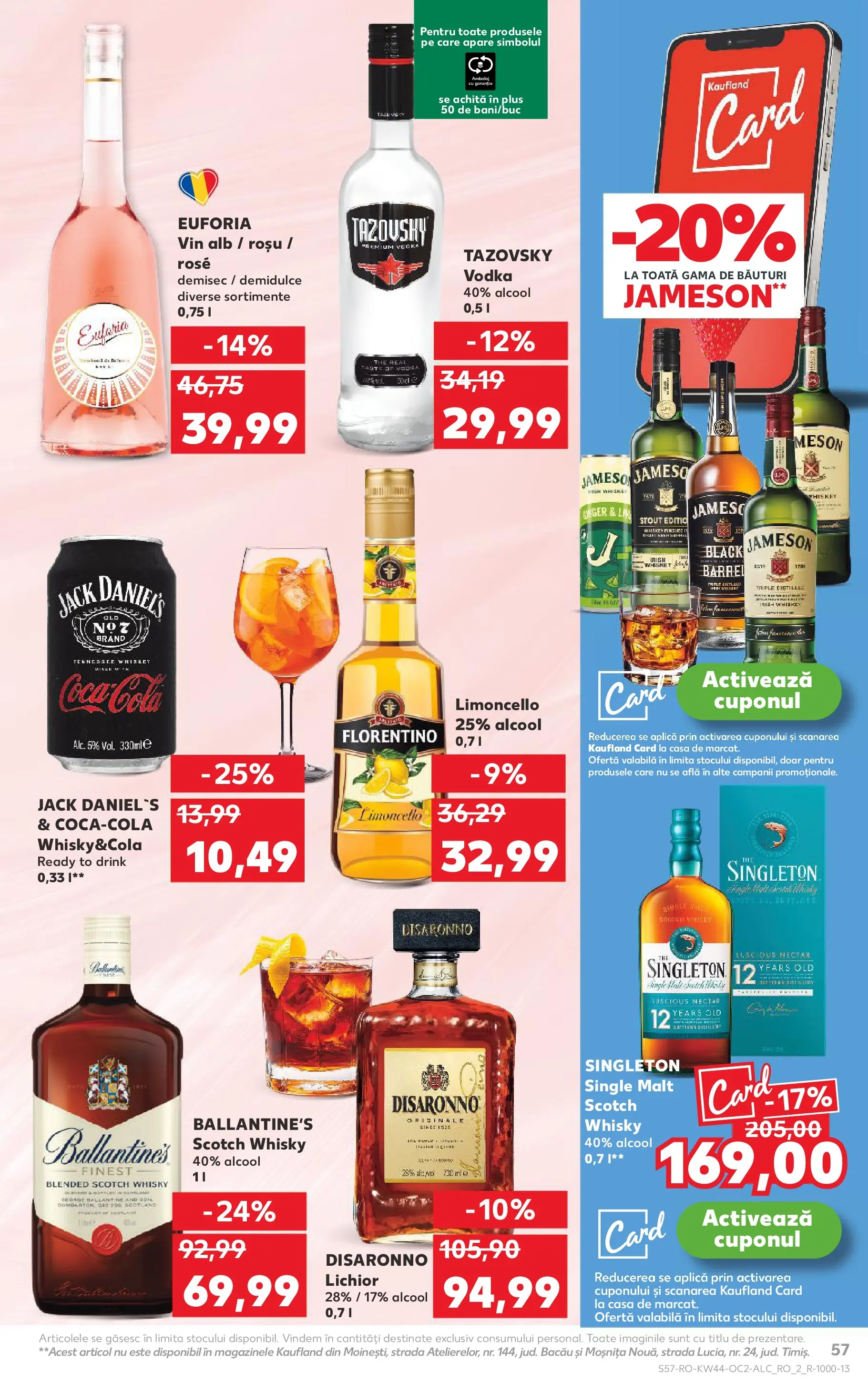 Catalog Kaufland 29 Octombrie - 3 Noiembrie 2025 | Pagina 57 | Produse: Lichior, Vin, Vodka, Whiskey
